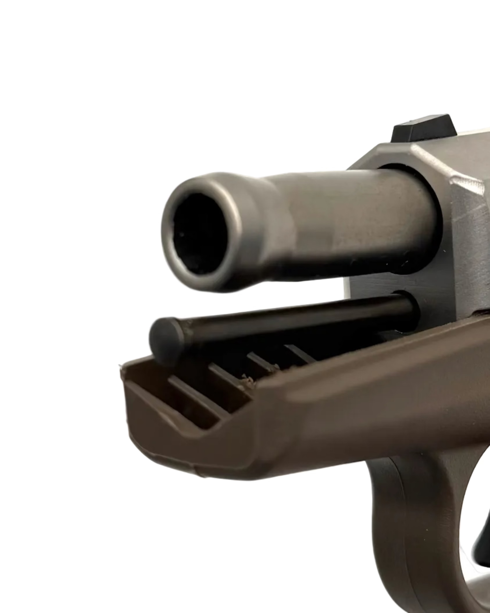 SCCY CPX-1 9mm semi-auto pistol with Crimson Trace red dot sight, black polymer frame and metal slide, close-up view