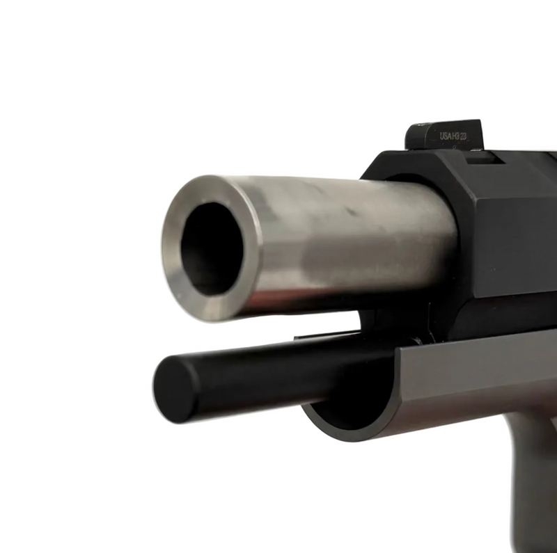 Springfield Armory Emissary .45 ACP semi-auto pistol with black slide and grip, displayed on a plain background.