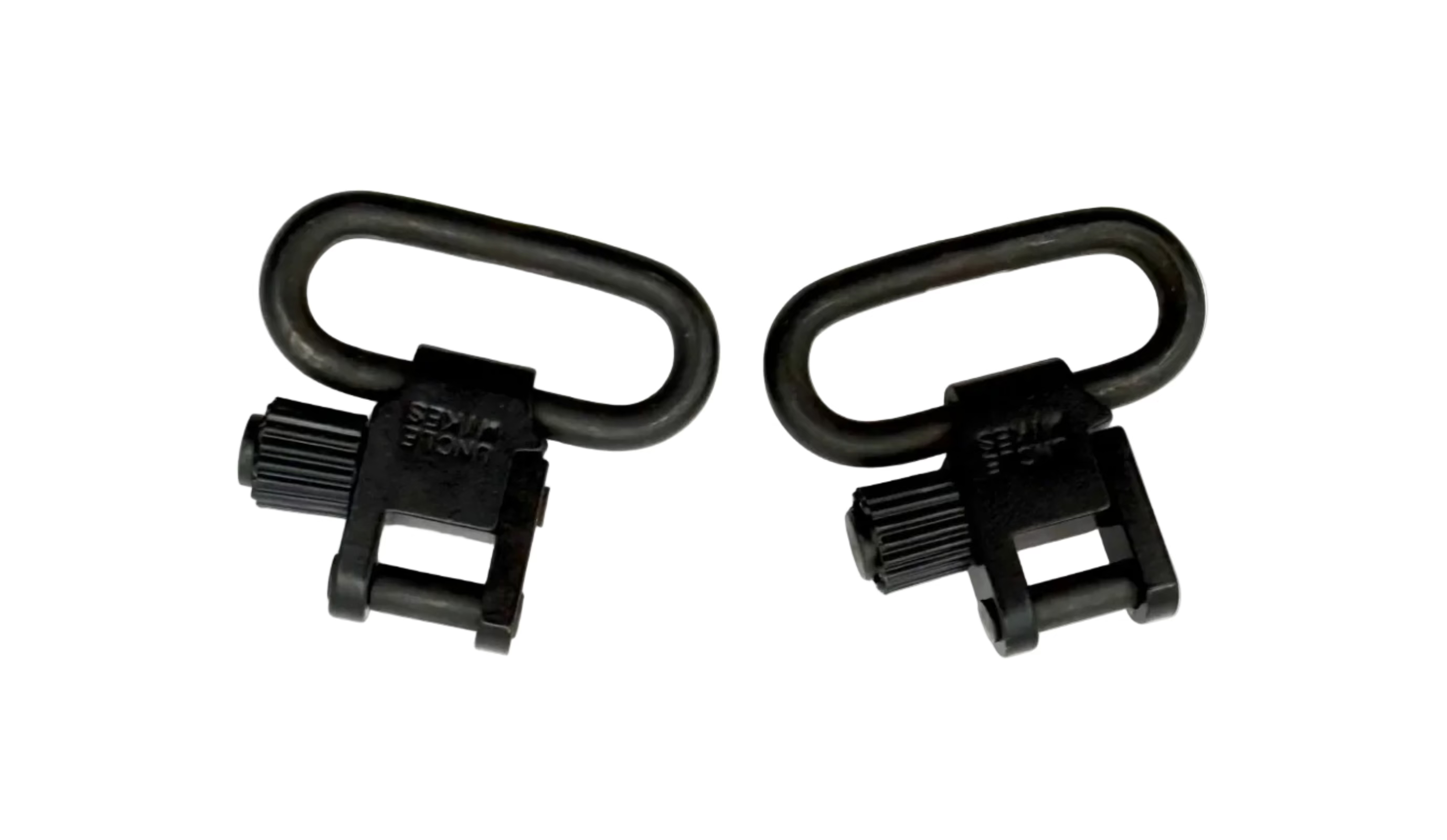 Pair of Uncle Mike's Sling Swivel Sets with Tri-Lock, firearm swivels for secure and quick attachment, set of two.