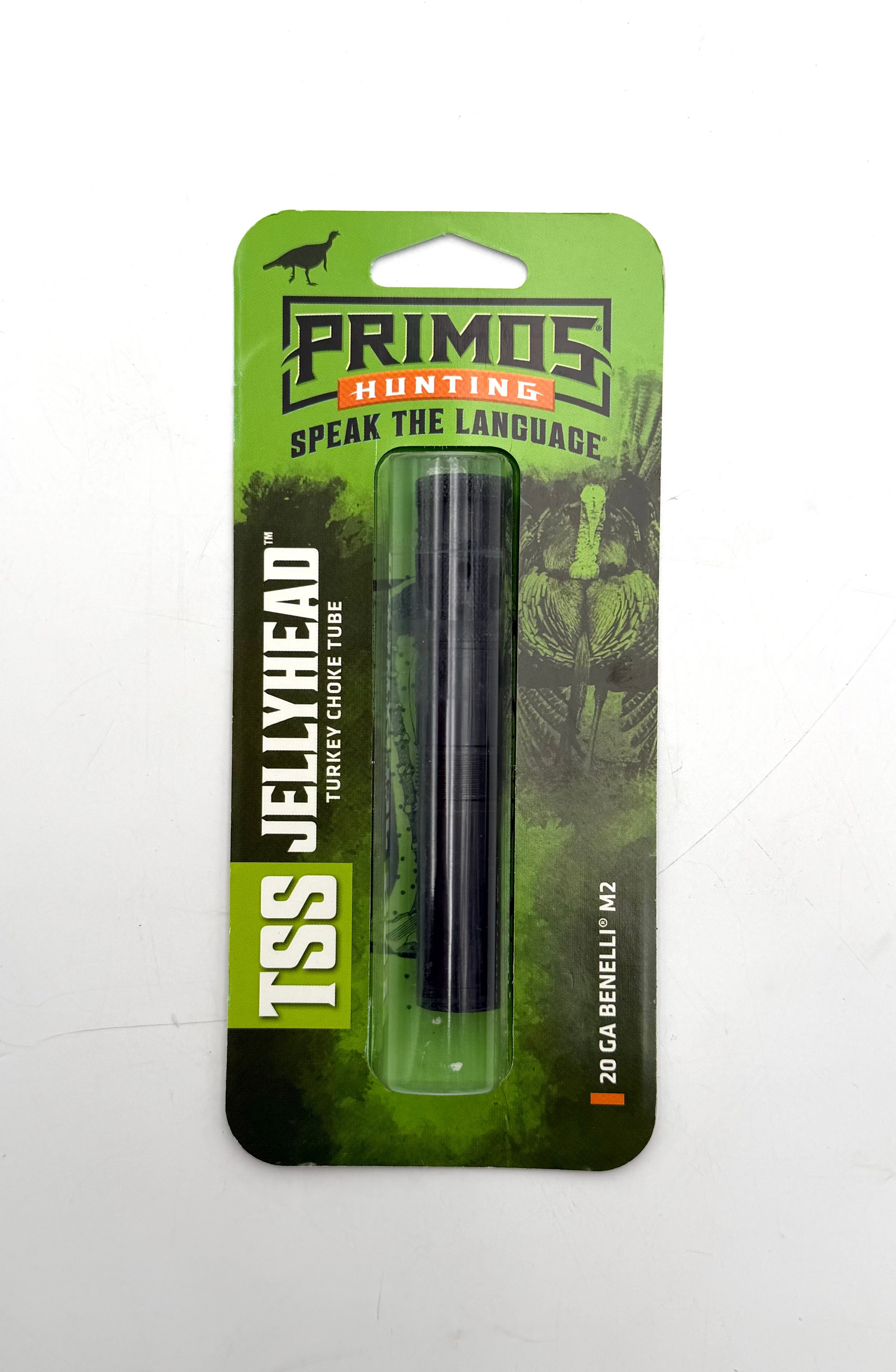 Primos Hunting TSS Jelly Head turkey choke tube for 20 gauge Benelli M2 shotguns, designed for precise turkey hunting.