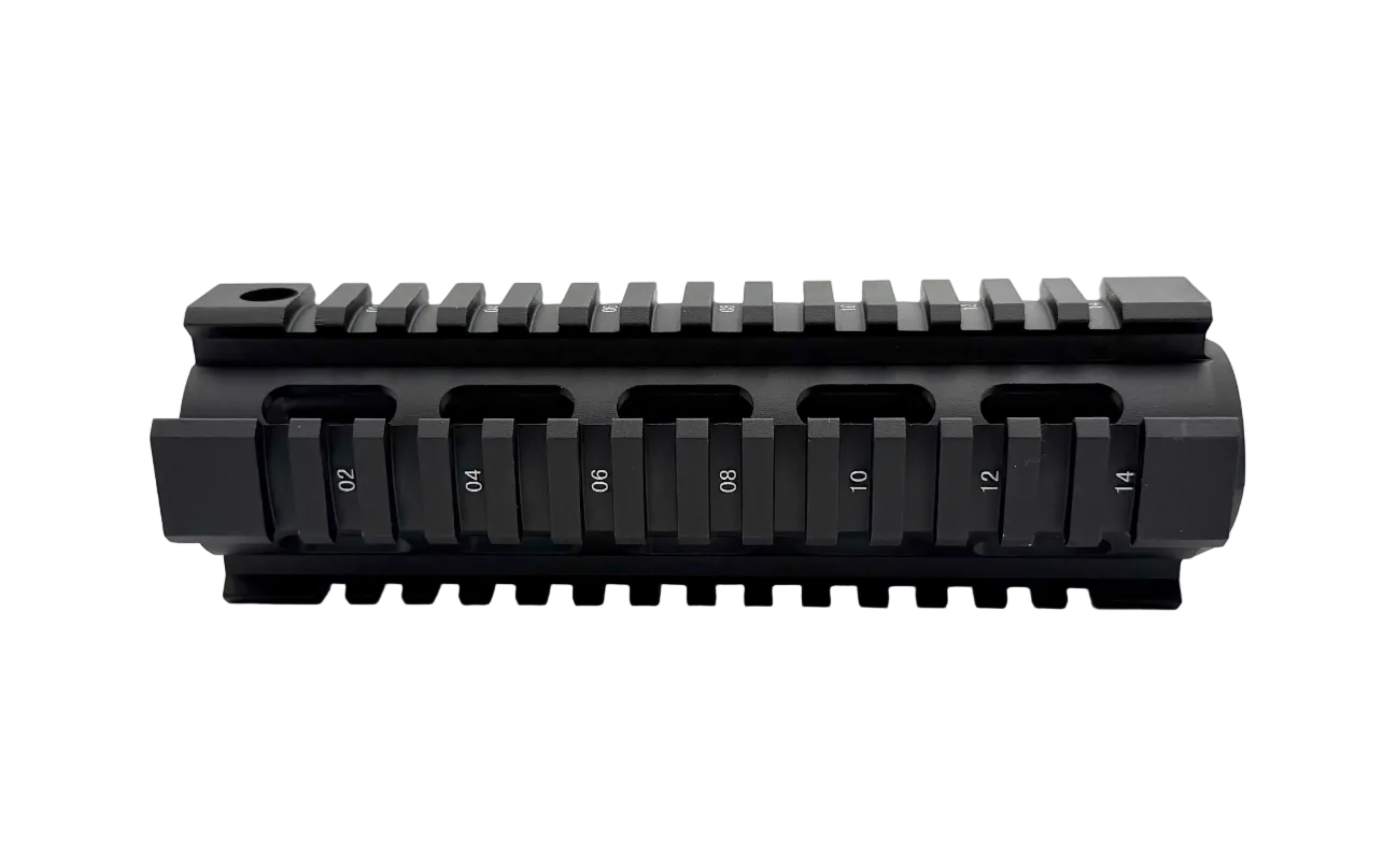 Osprey Global AR-15 M4 M16 carbine length quad rail AK handguard with textured grip and mounting rails for accessories.