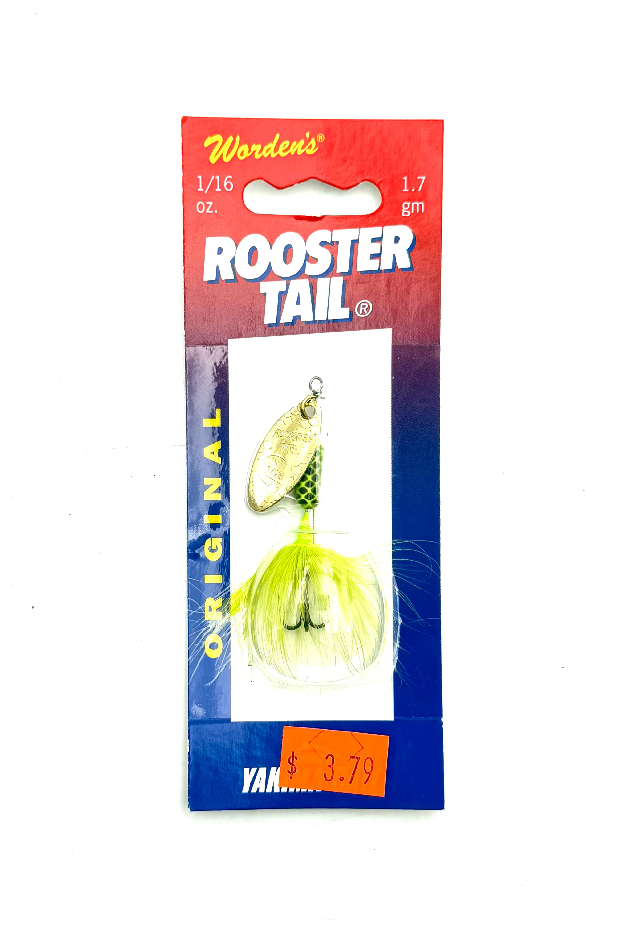 Worden’s Yakima Bait Roostertail - Chartreuse - Size 1/16oz 1.7g