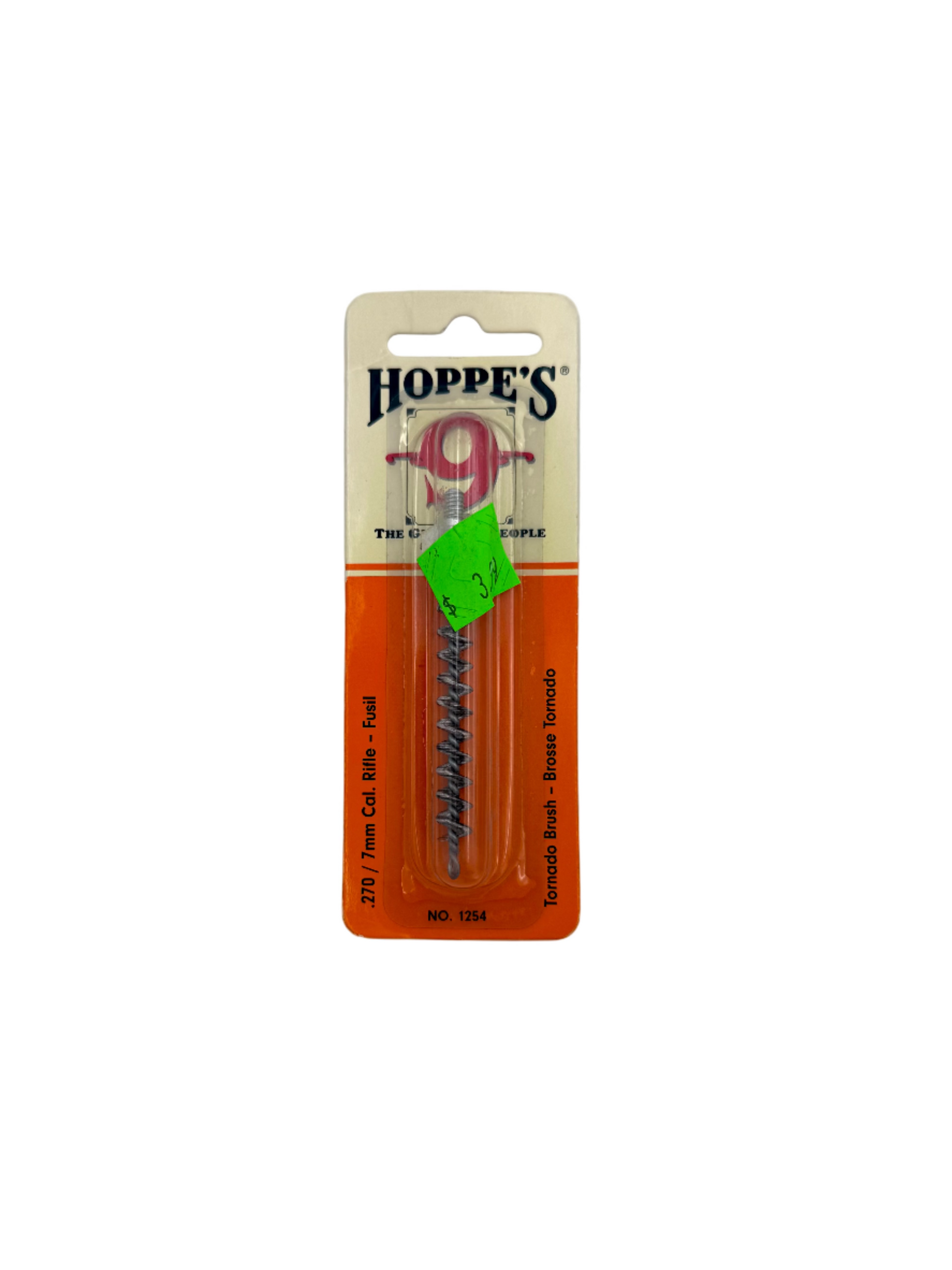 Hoppe's 9 Tornado Bore Brush for .270 and 7mm rifles, designed for effective cleaning of rifle barrels.
