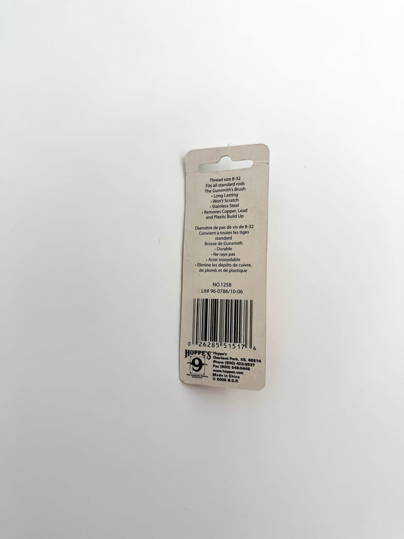 Hoppe's 9 Tornado Bore Brush for .40 caliber pistols, designed for cleaning and scrubbing pistol barrels effectively.