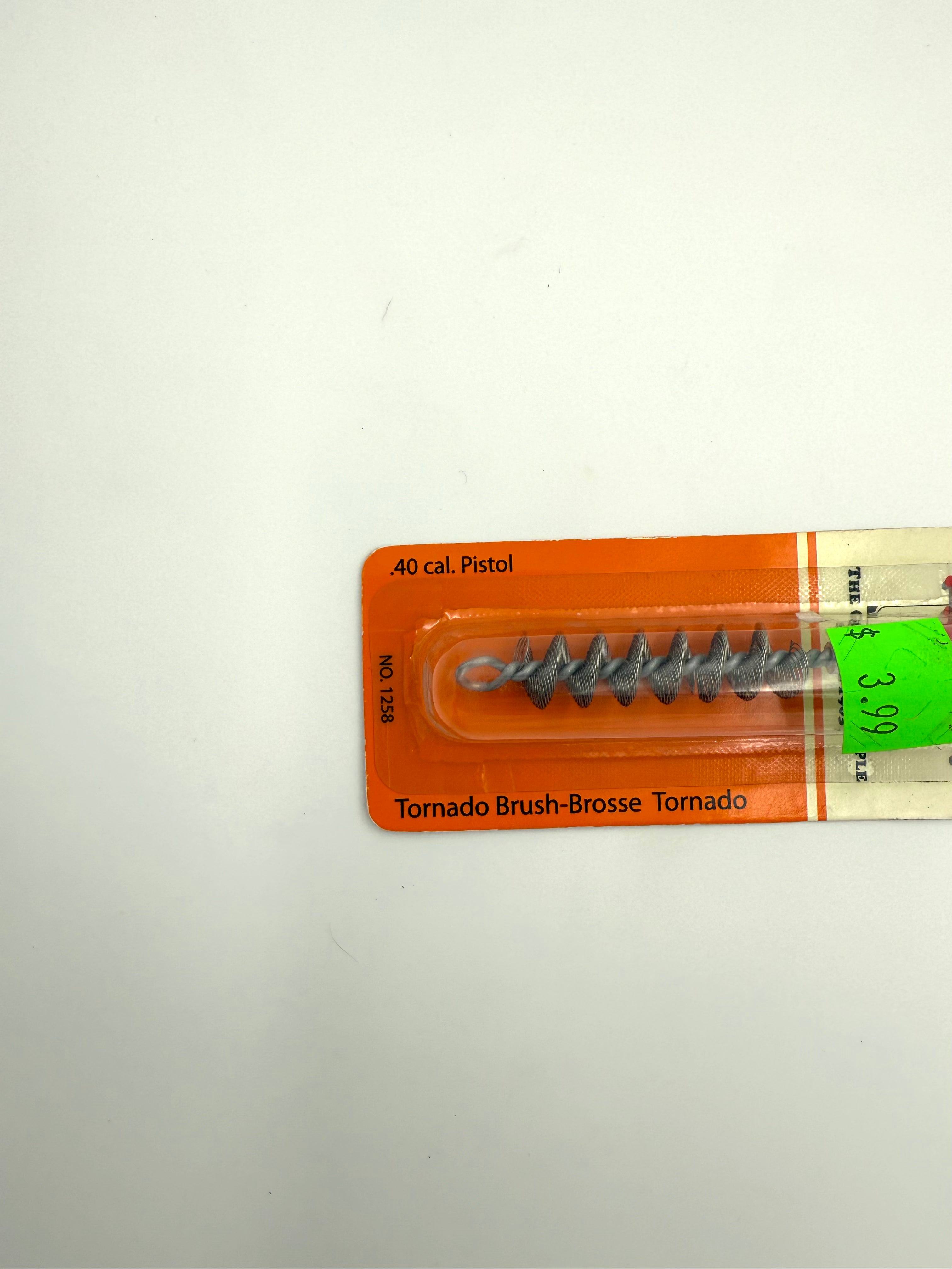 Hoppe's 9 Tornado Bore Brush for .40 caliber pistols, designed for cleaning firearm barrels effectively.