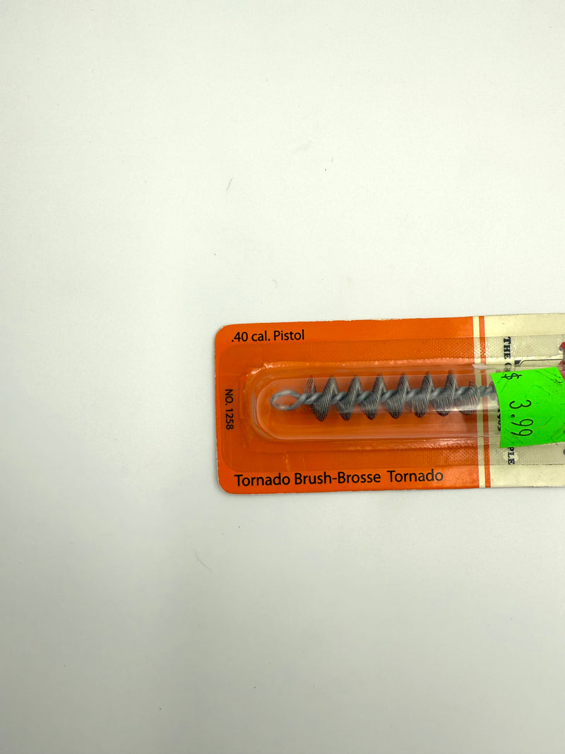 Hoppe's 9 Tornado Bore Brush for .40 caliber pistols, designed for cleaning firearm barrels effectively.