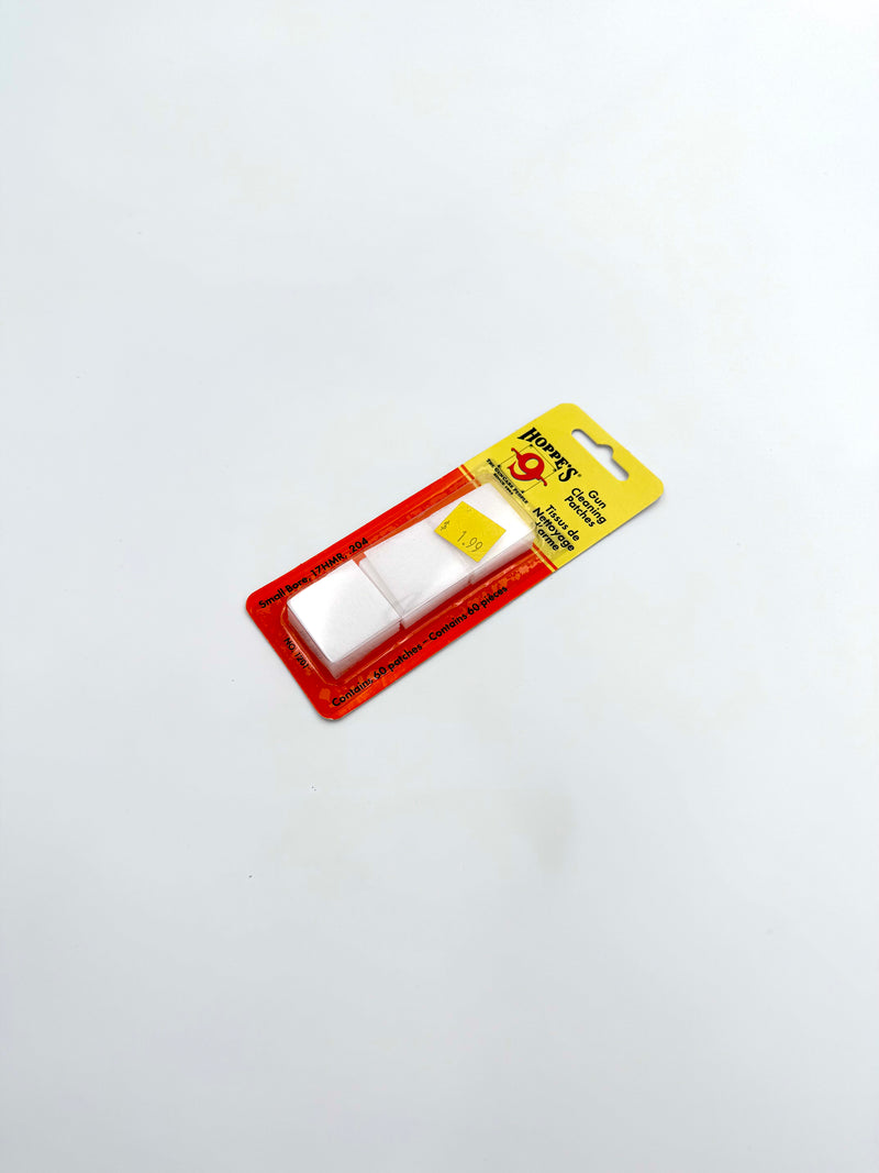 Hoppe's 9 Gun Cleaning Patches - small bore .17HMR, .204 - 60 patches - Haag Ventures