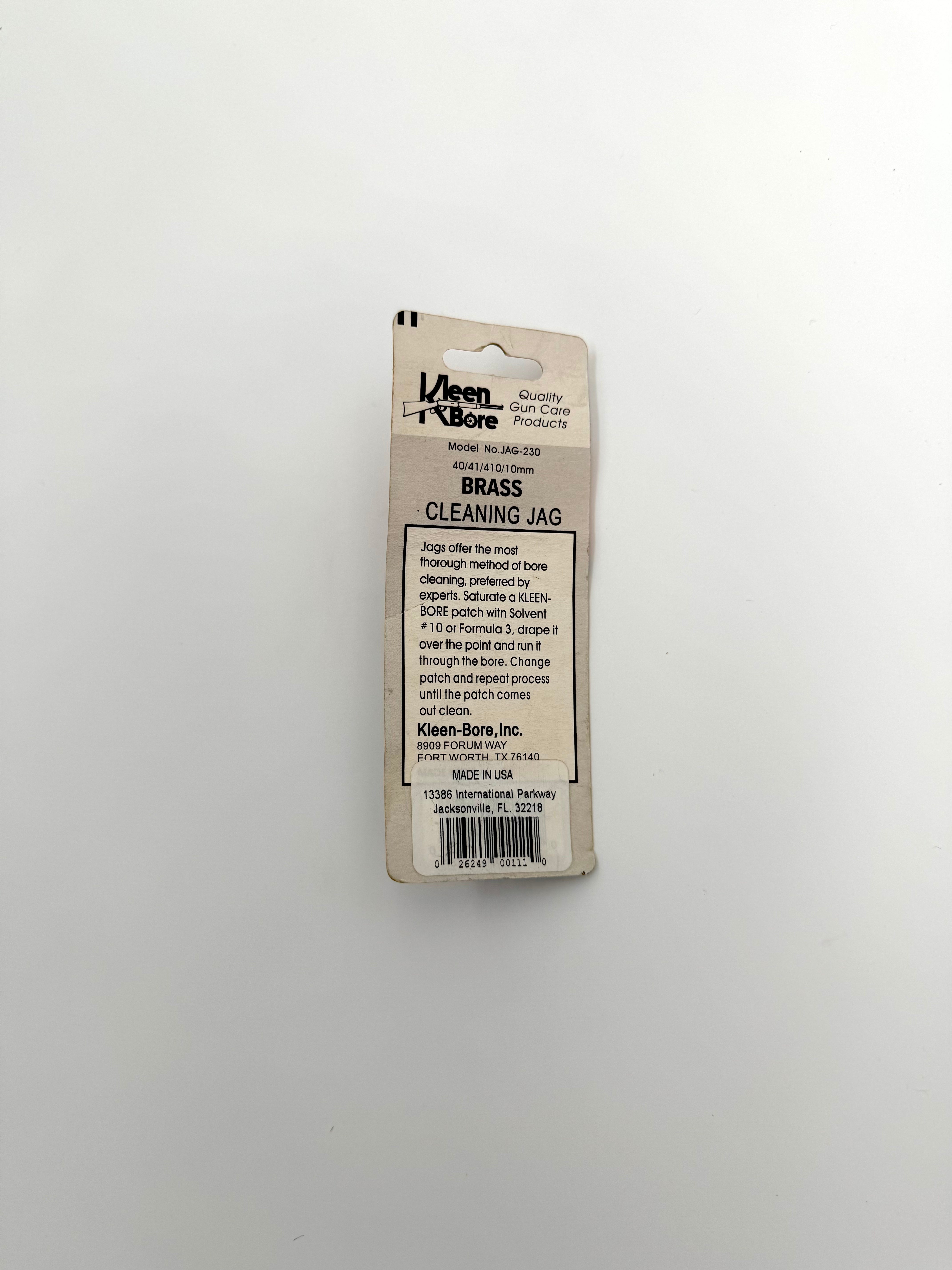 Kleen Bore Brass Cleaning Jag - .40/.41/410/10mm - Haag Ventures