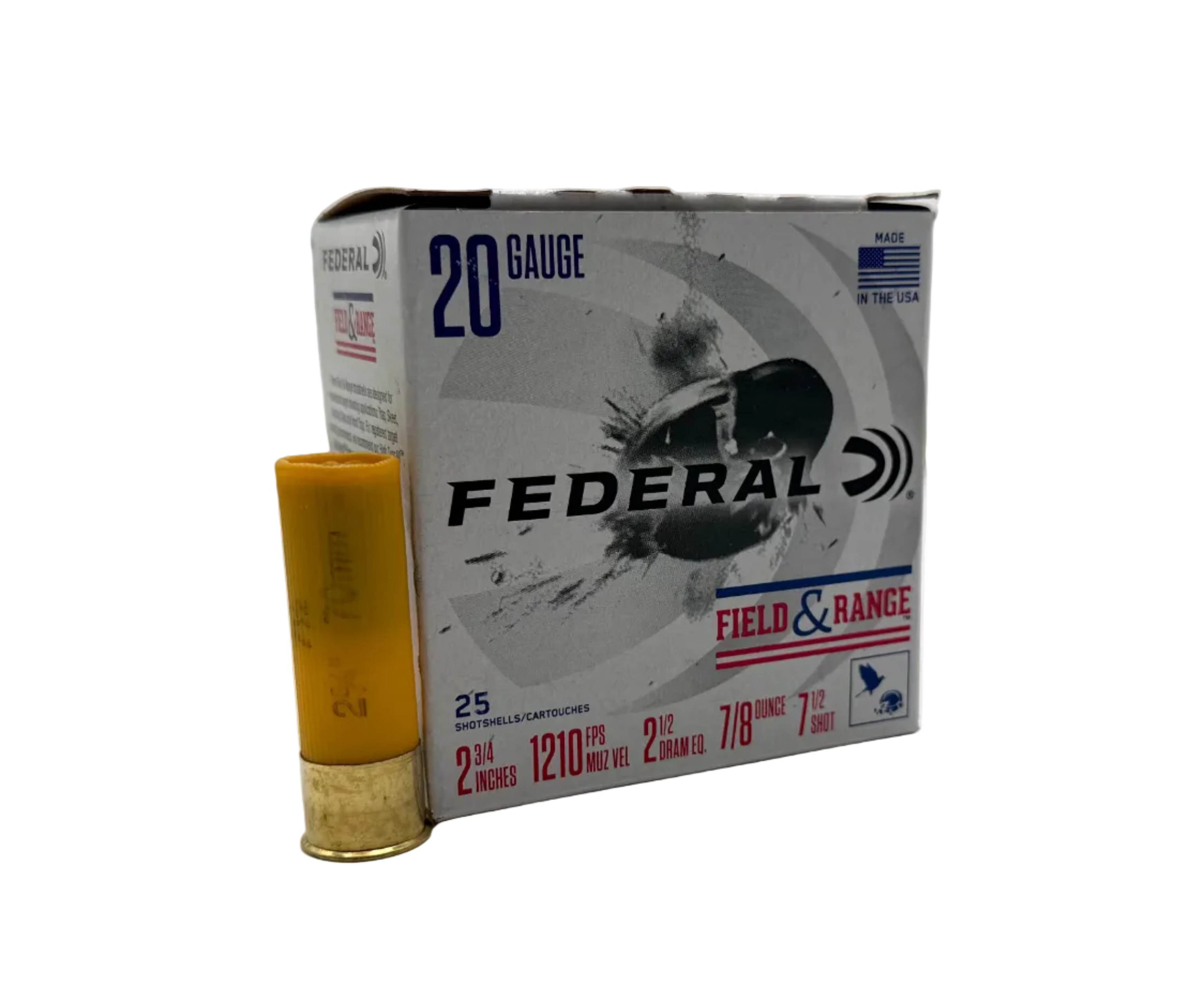 Federal Field & Range 20 Gauge 2 3/4" 7 1/2 Shot - 25ct