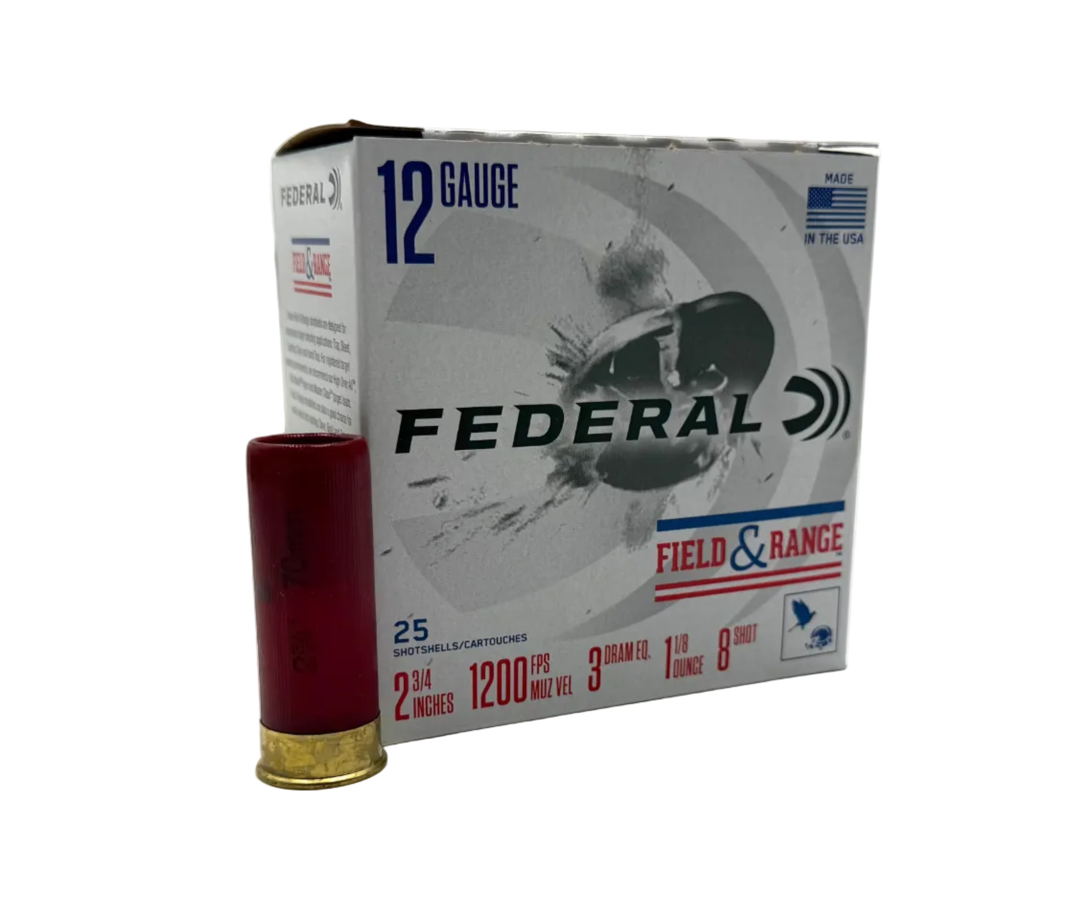 Federal Field & Game 12 Gauge 2 3/4" 8 Shot - 25ct