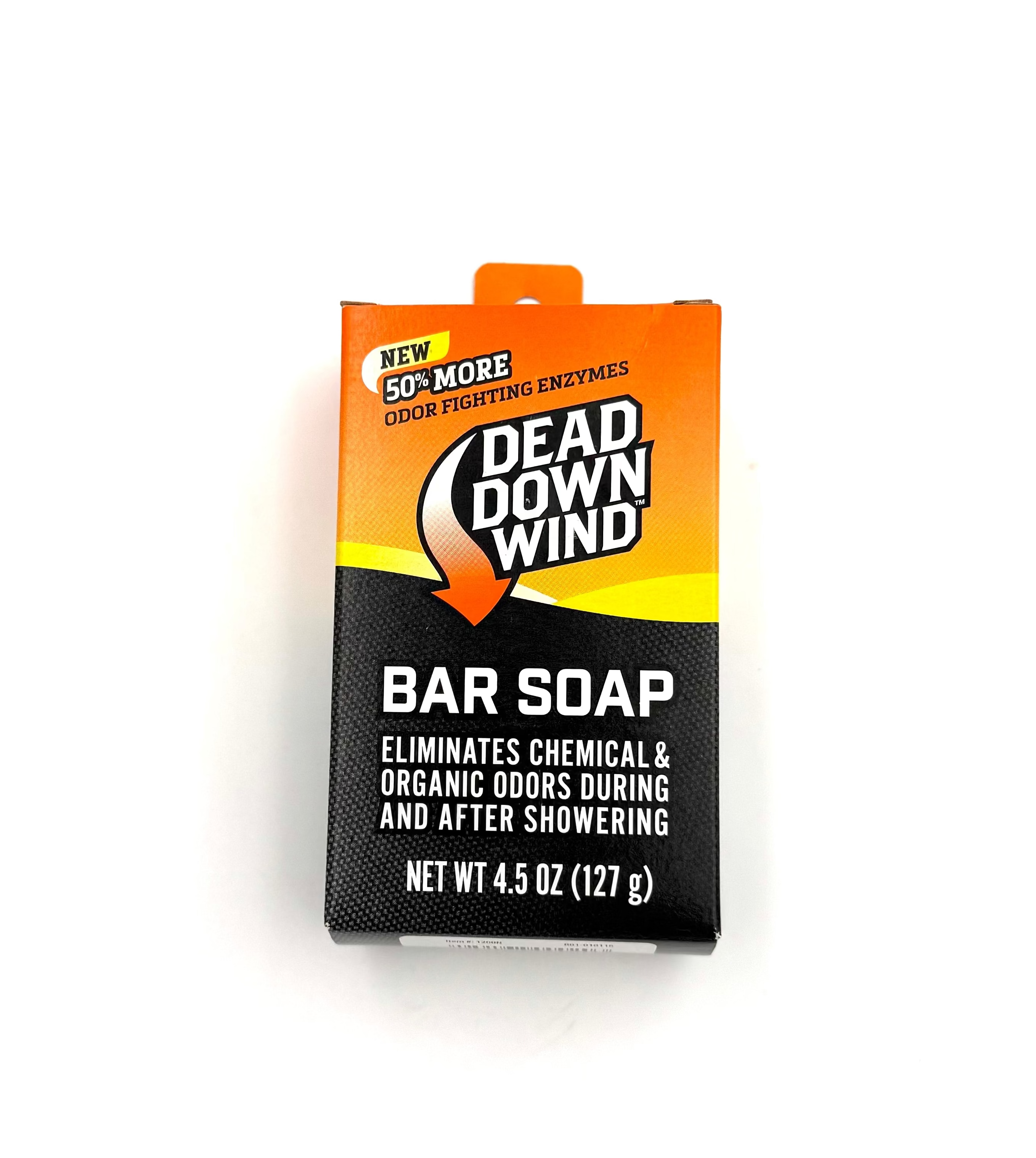 Dead Down Wind bar soap packaging on a white background