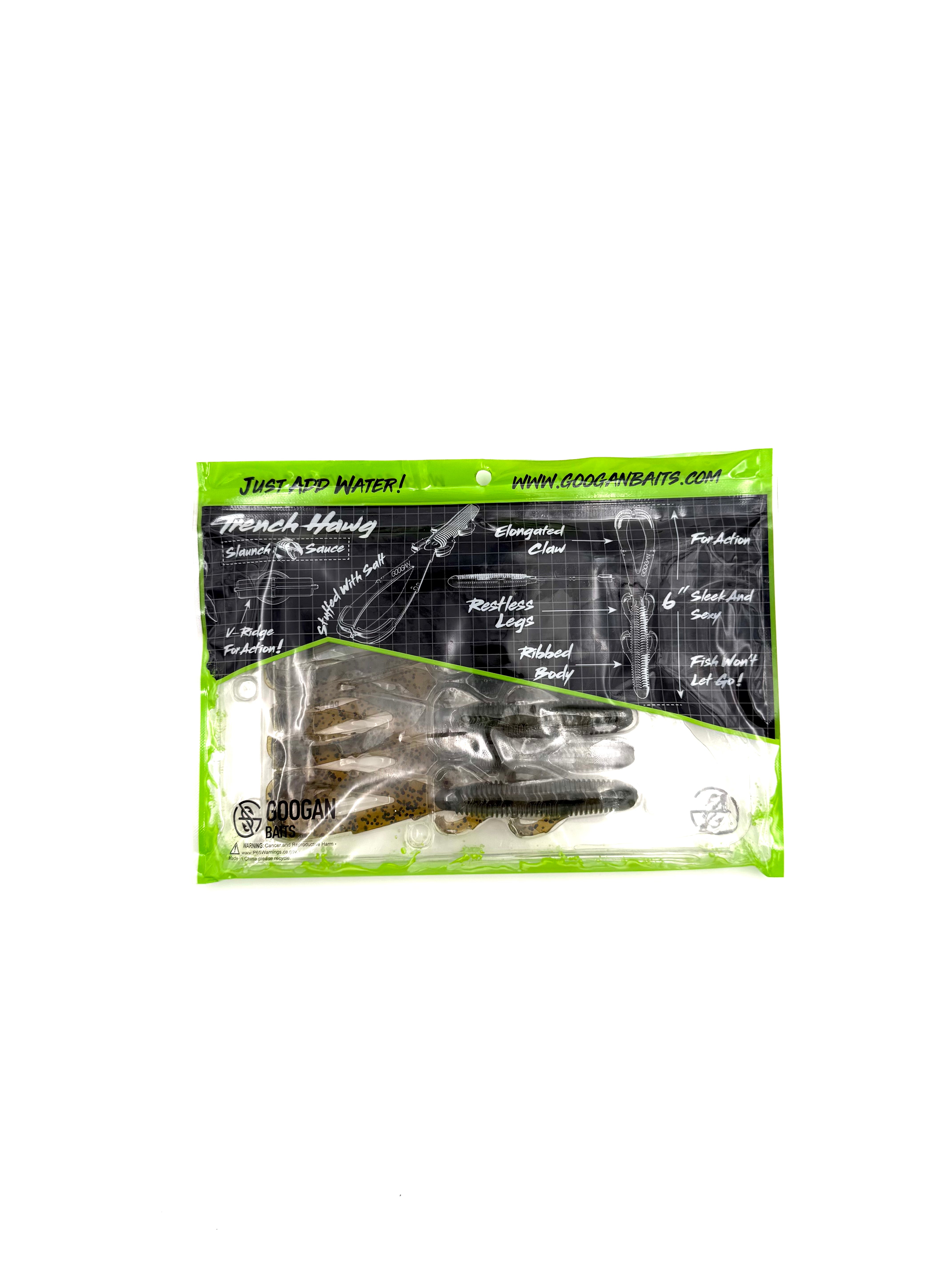 Googan Baits Pure Passion Trench Hawg - Green Pumpkin 7pk - Haag Ventures