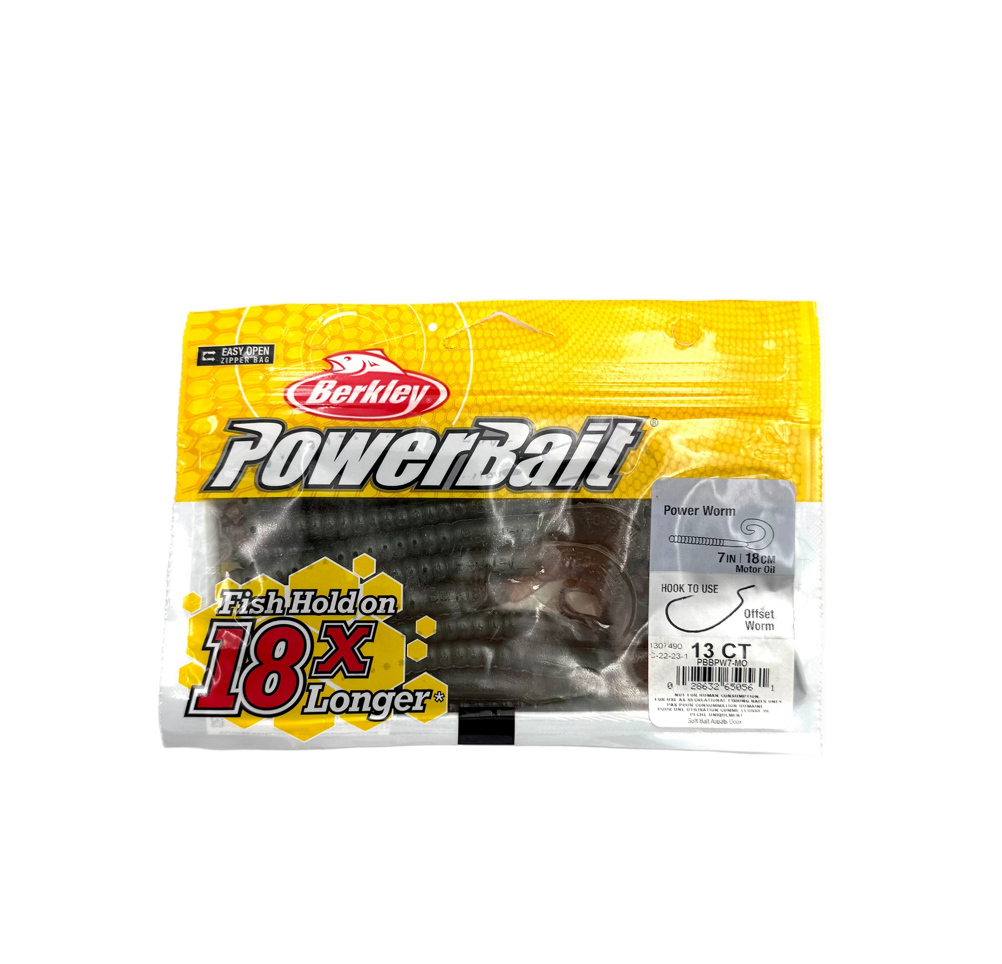 Berkley Powerbait Power Worm - Motor Oil 13ct - Haag Ventures