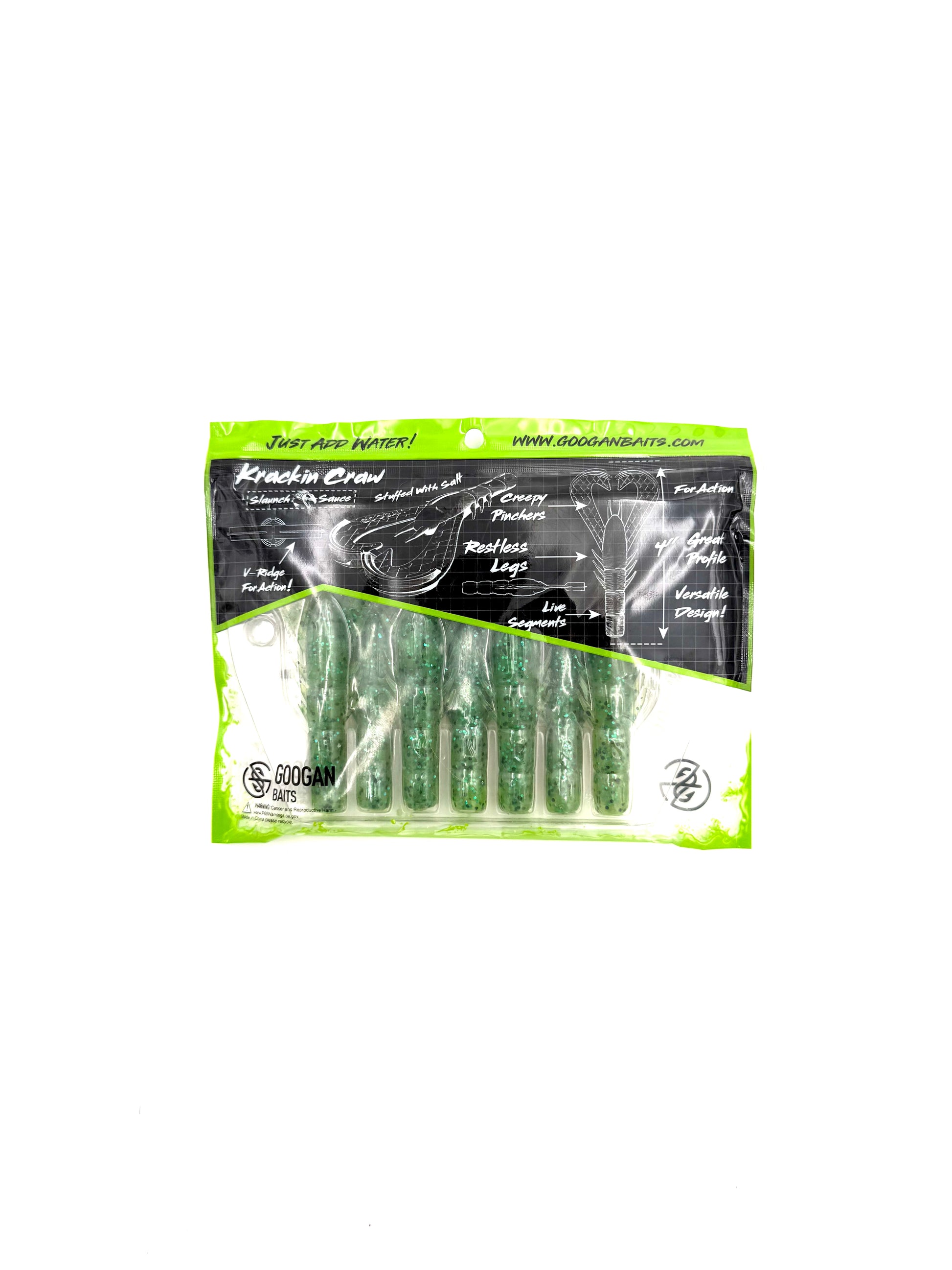 Googan Baits Pure Passion Krackin’ Craw - Chatreuse 7pk - Haag Ventures