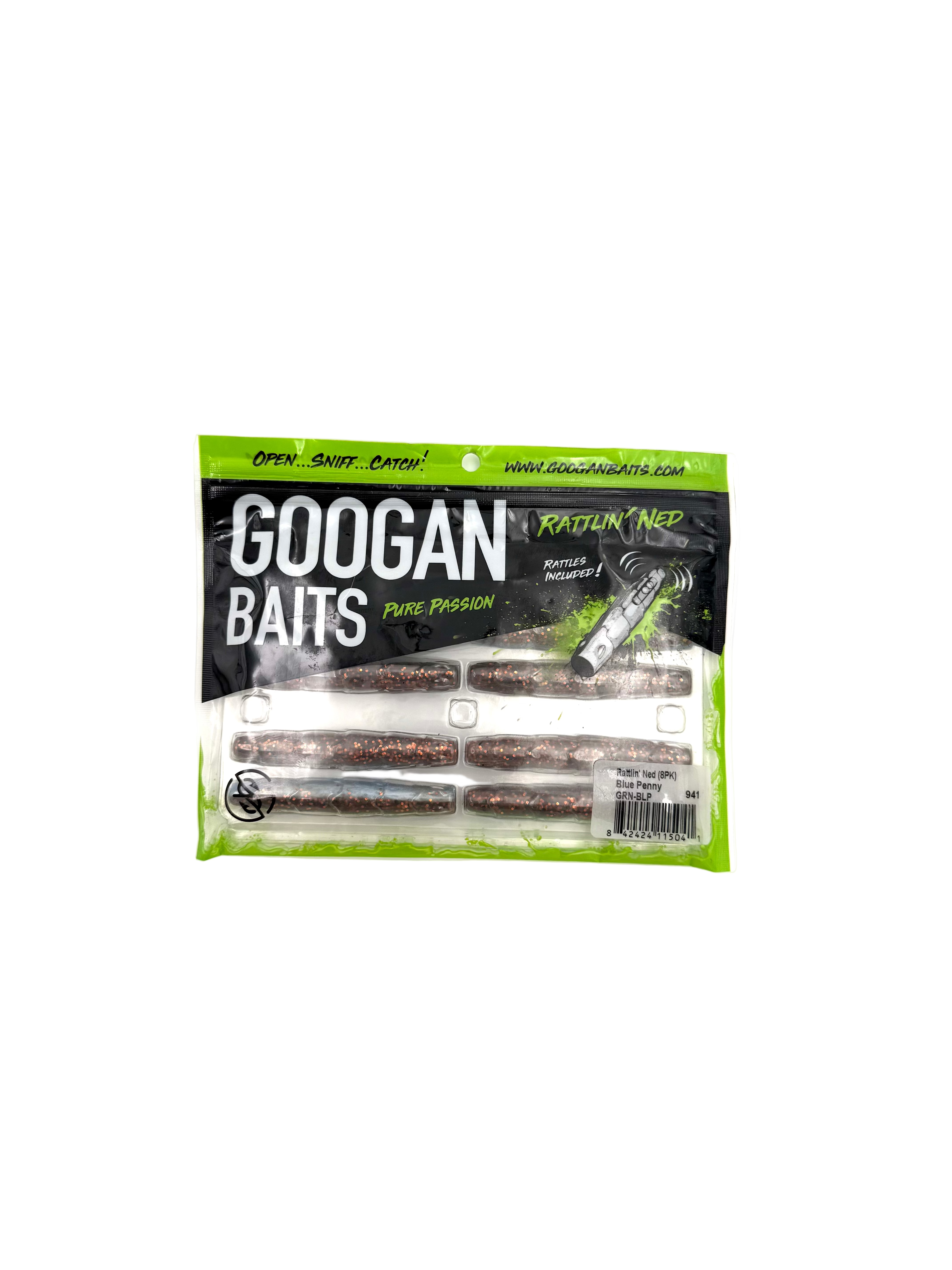 Googan Baits Pure Passion Rattlin’ Ned - Blue Penny 8pk - Haag Ventures