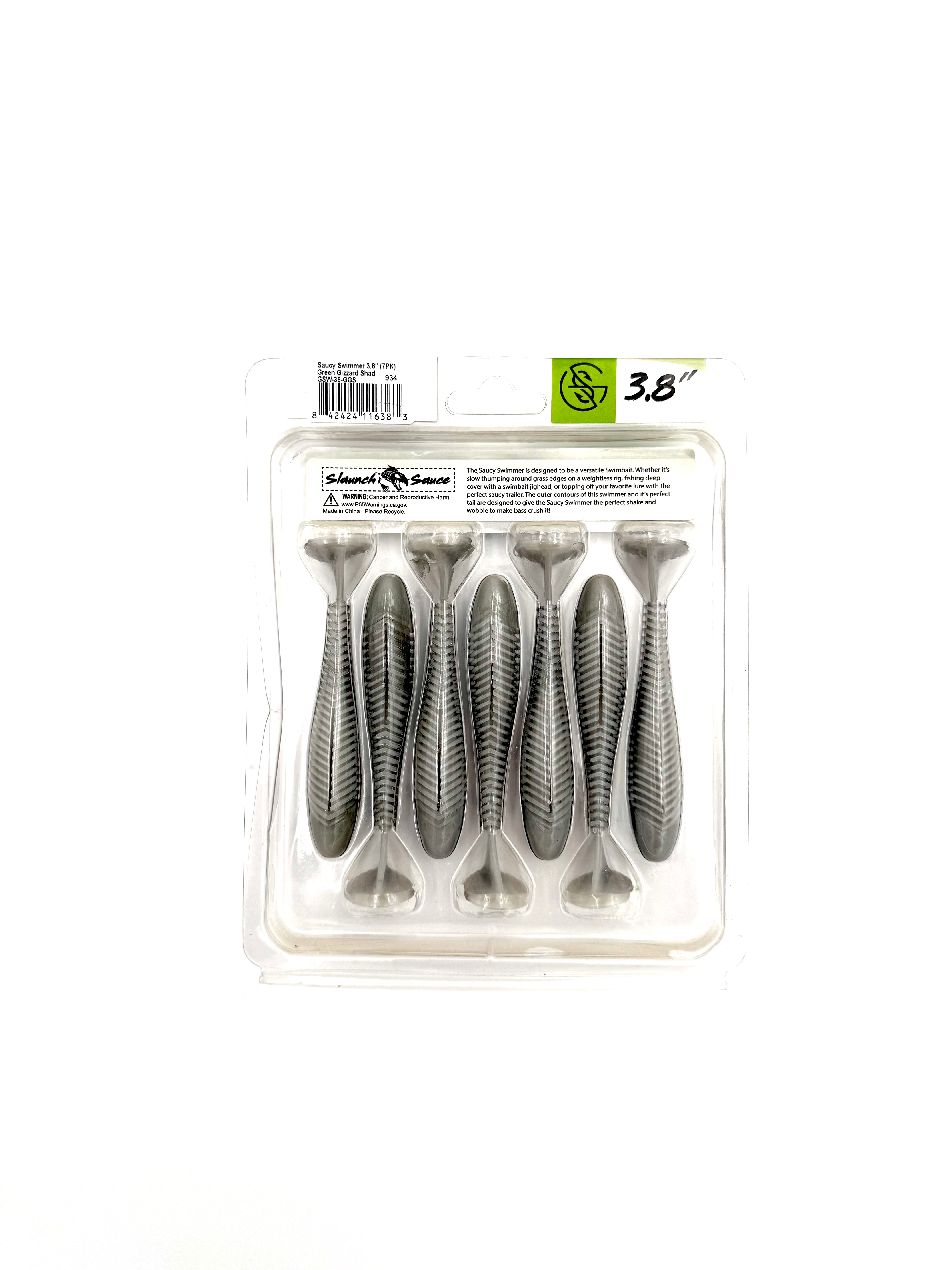 Googan Baits Pure Passion Saucy Swimmer 3.8” - Green Gizzard Shad 7pk - Haag Ventures