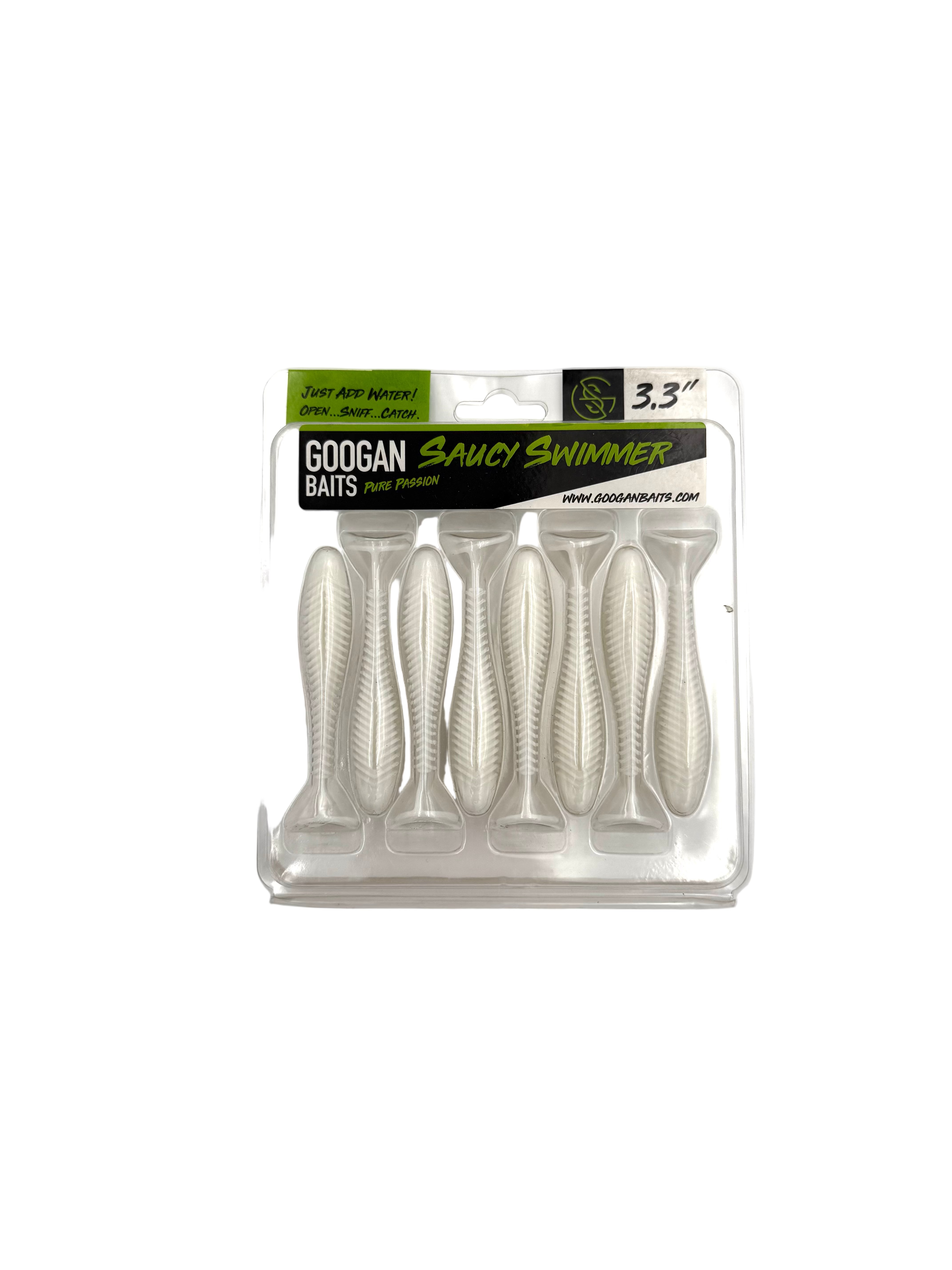 Googan Baits Pure Passion Saucy Swimmer 3.3” - White Pearl Shad 8pk - Haag Ventures