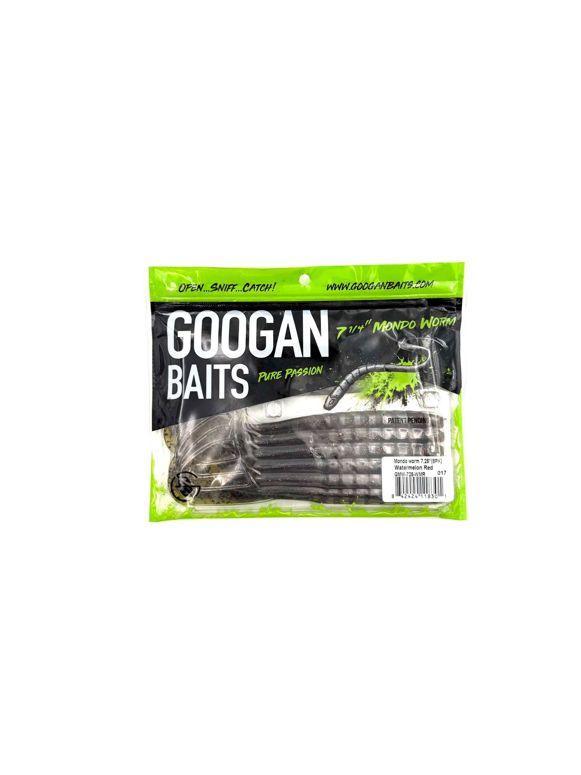 Googan Baits Pure Passion 7.25” Mondo Worm - Watermelon Red 8 pk - Haag Ventures