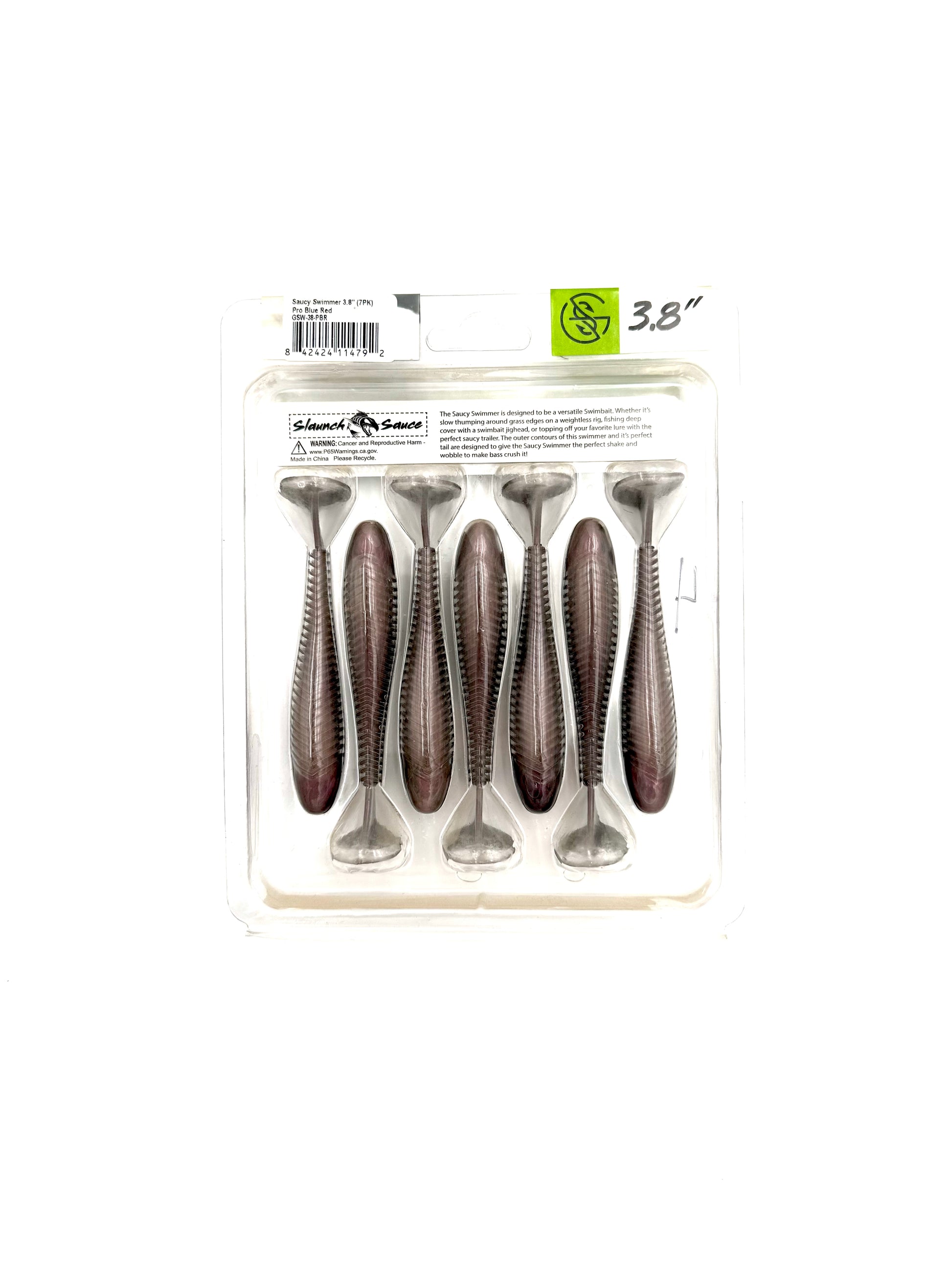 Googan Baits Pure Passion Saucy Swimmer 3.8” - Pro Blue Red 7pk - Haag Ventures