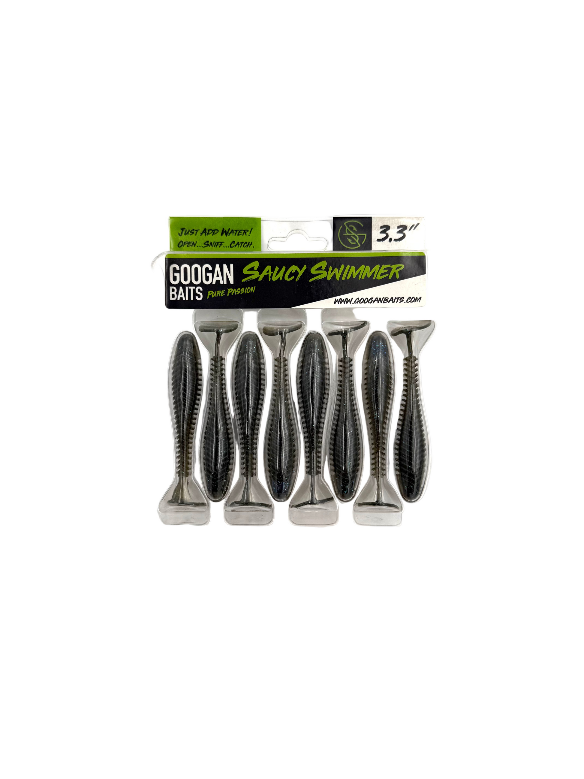 Googan Baits Pure Passion Saucy Swimmer 3.3” - Electric Shad 8pk - Haag Ventures