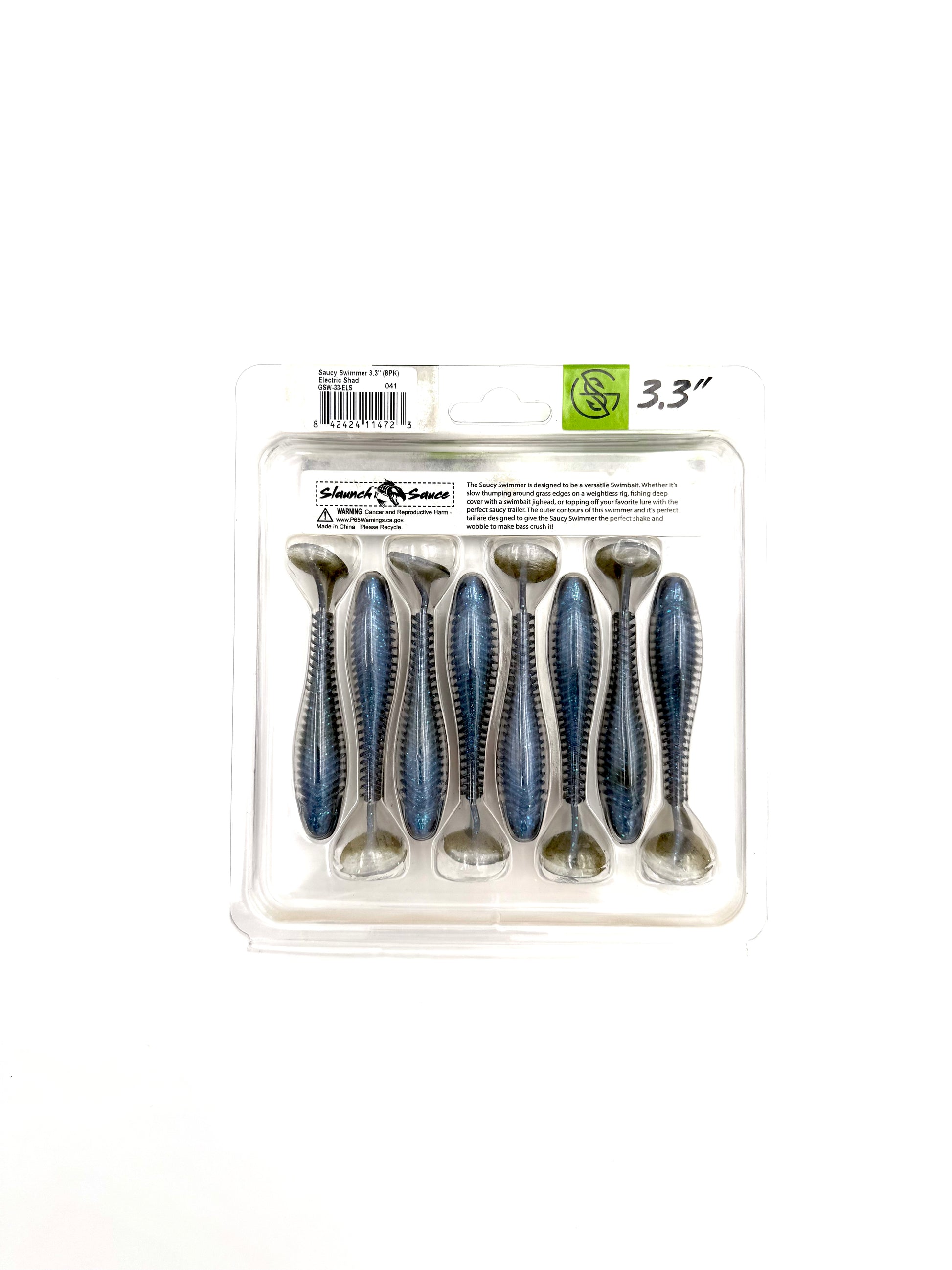 Googan Baits Pure Passion Saucy Swimmer 3.3” - Electric Shad 8pk - Haag Ventures