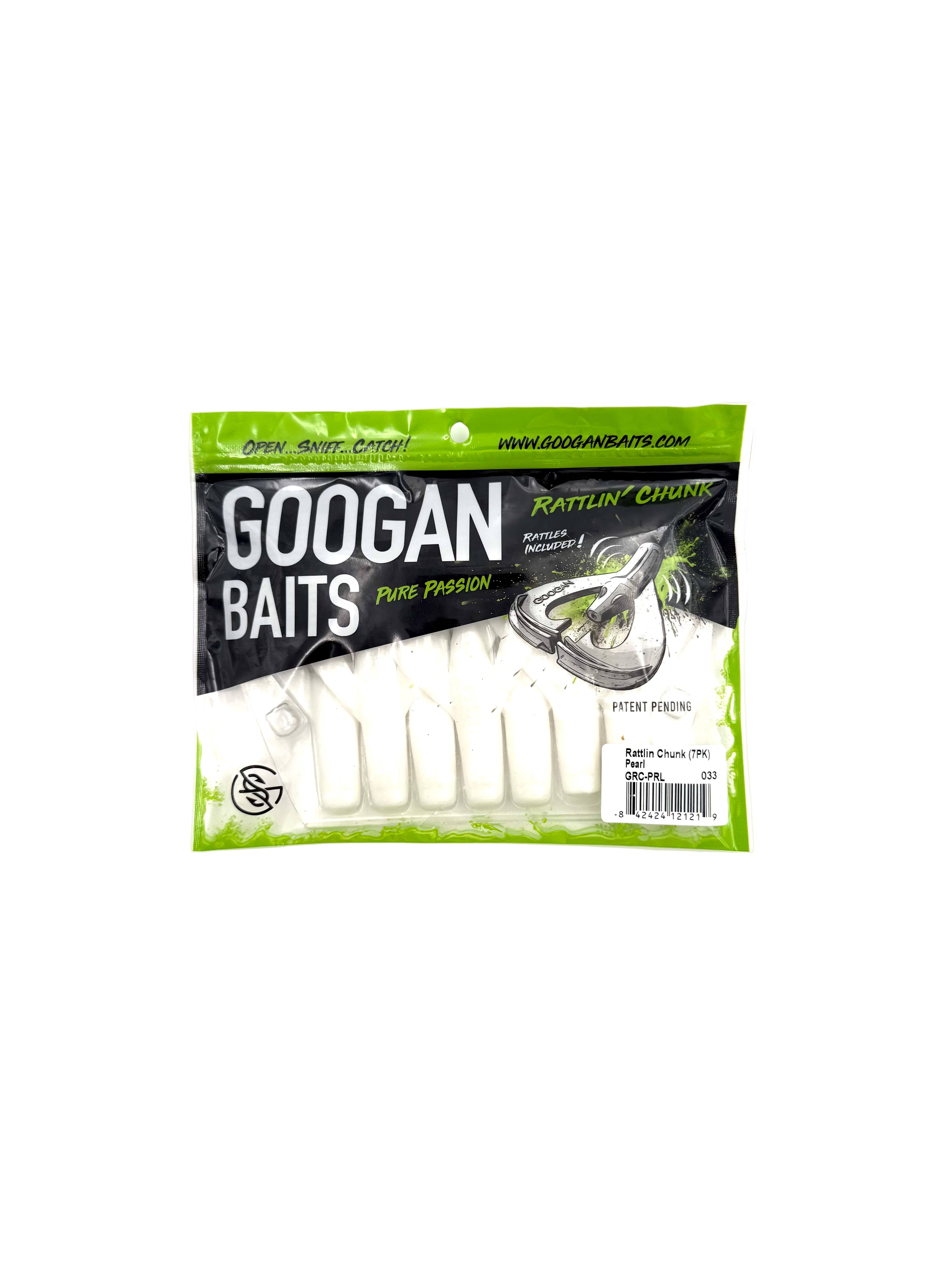 Googan Baits Pure Passion Rattlin’ Chunk - Pearl 7pk - Haag Ventures