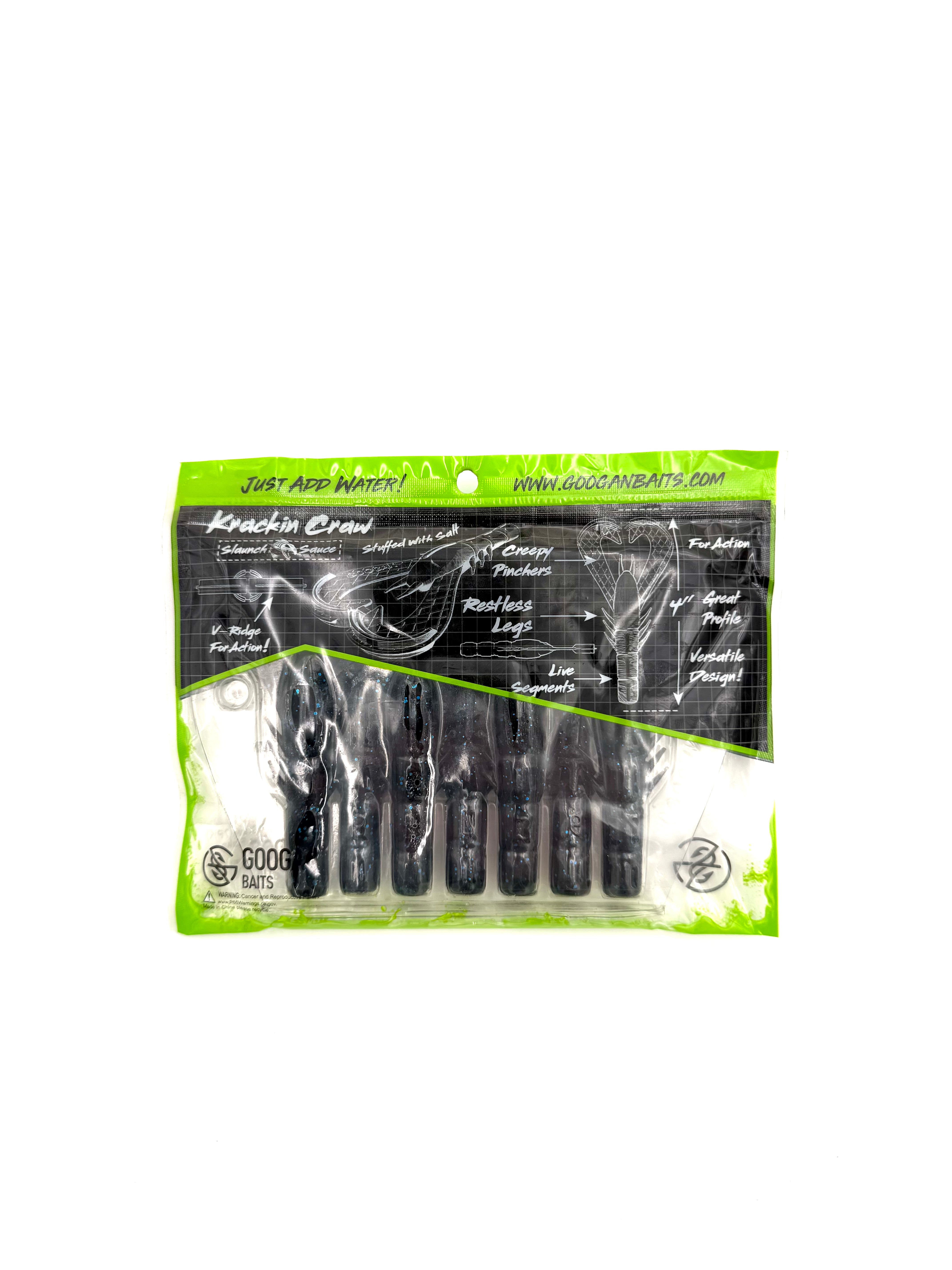 Googan Baits Pure Passion Krackin’ Craw - Black Blue Flake 7pk - Haag Ventures