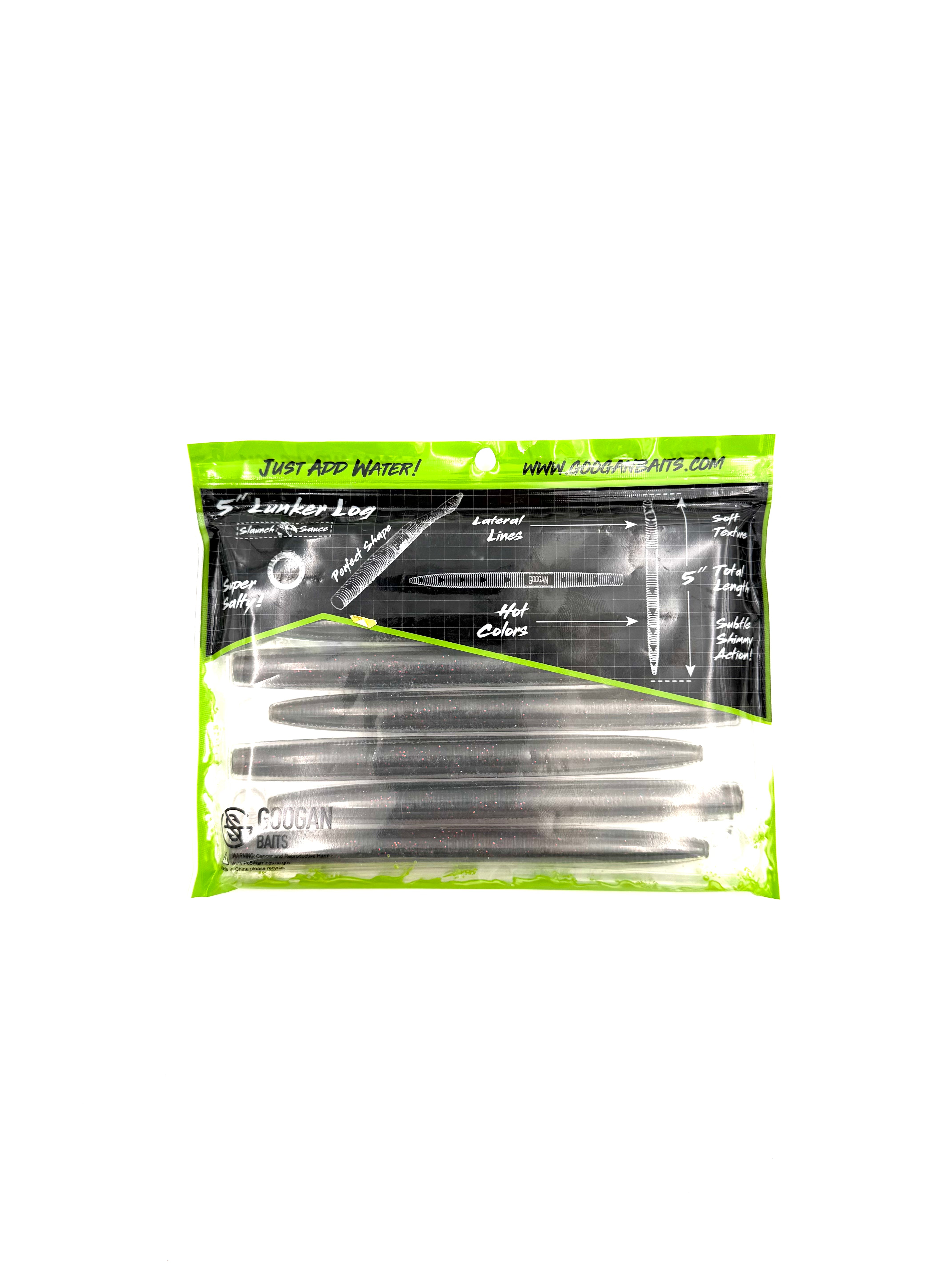 Googan Baits Pure Passion 5” Lunker Log - Watermelon Red Flake 8pk - Haag Ventures