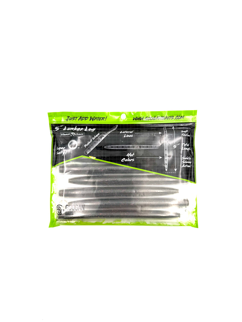 Googan Baits Pure Passion 5” Lunker Log - Watermelon Red Flake 8pk - Haag Ventures