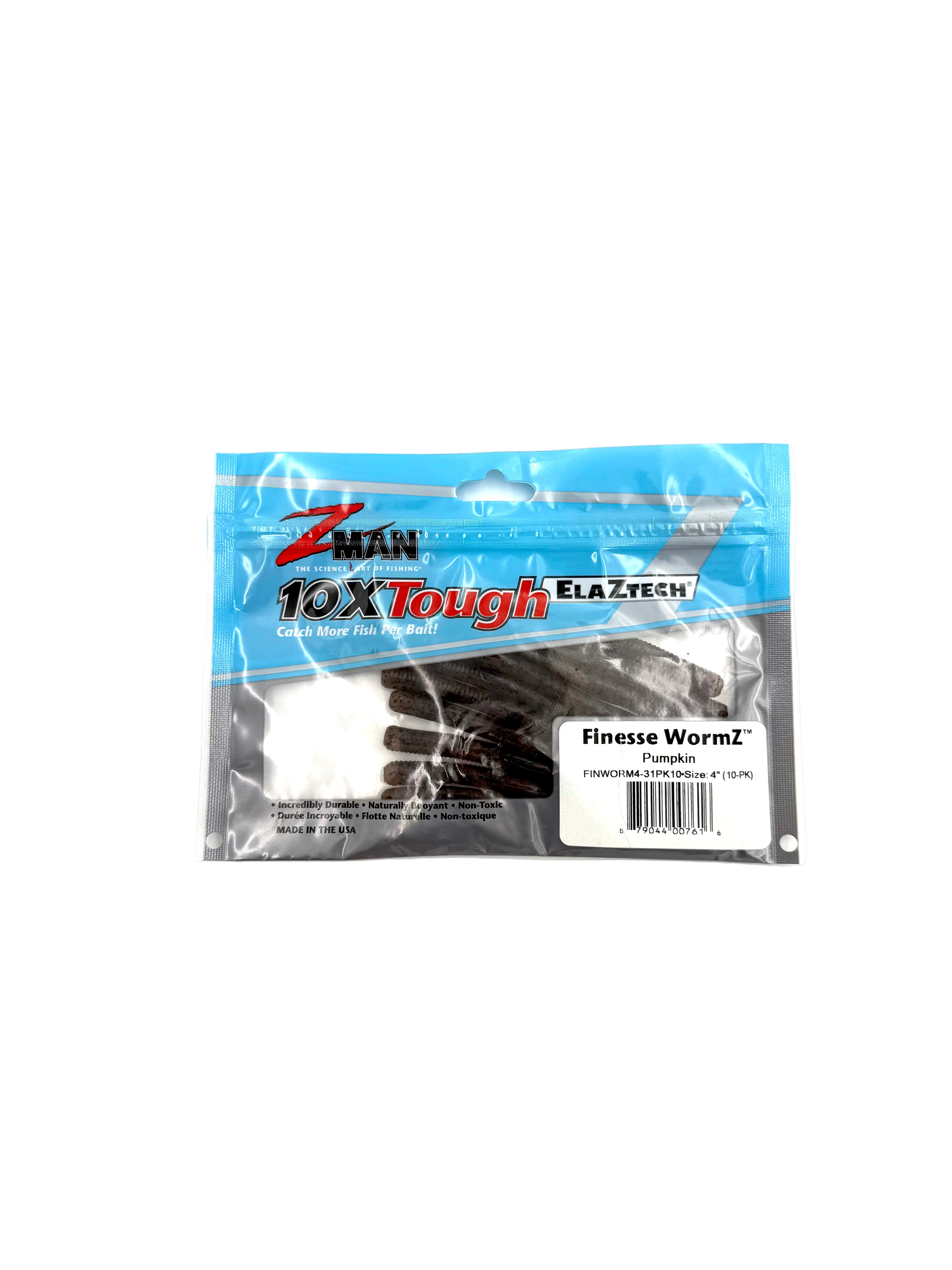 Zman Finesse WormZ 4"- Pumpkin 10pk