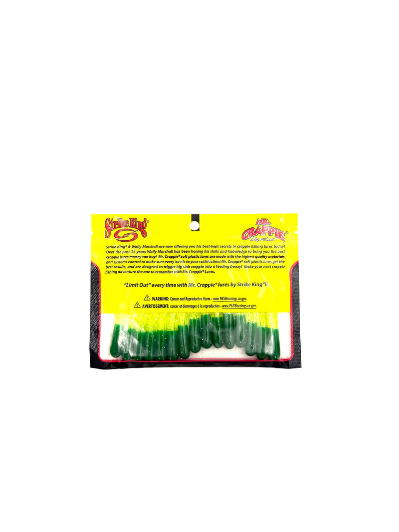 Strike King Mr. Crappie Crappie Tube - Electric Lime 15pk - Haag Ventures