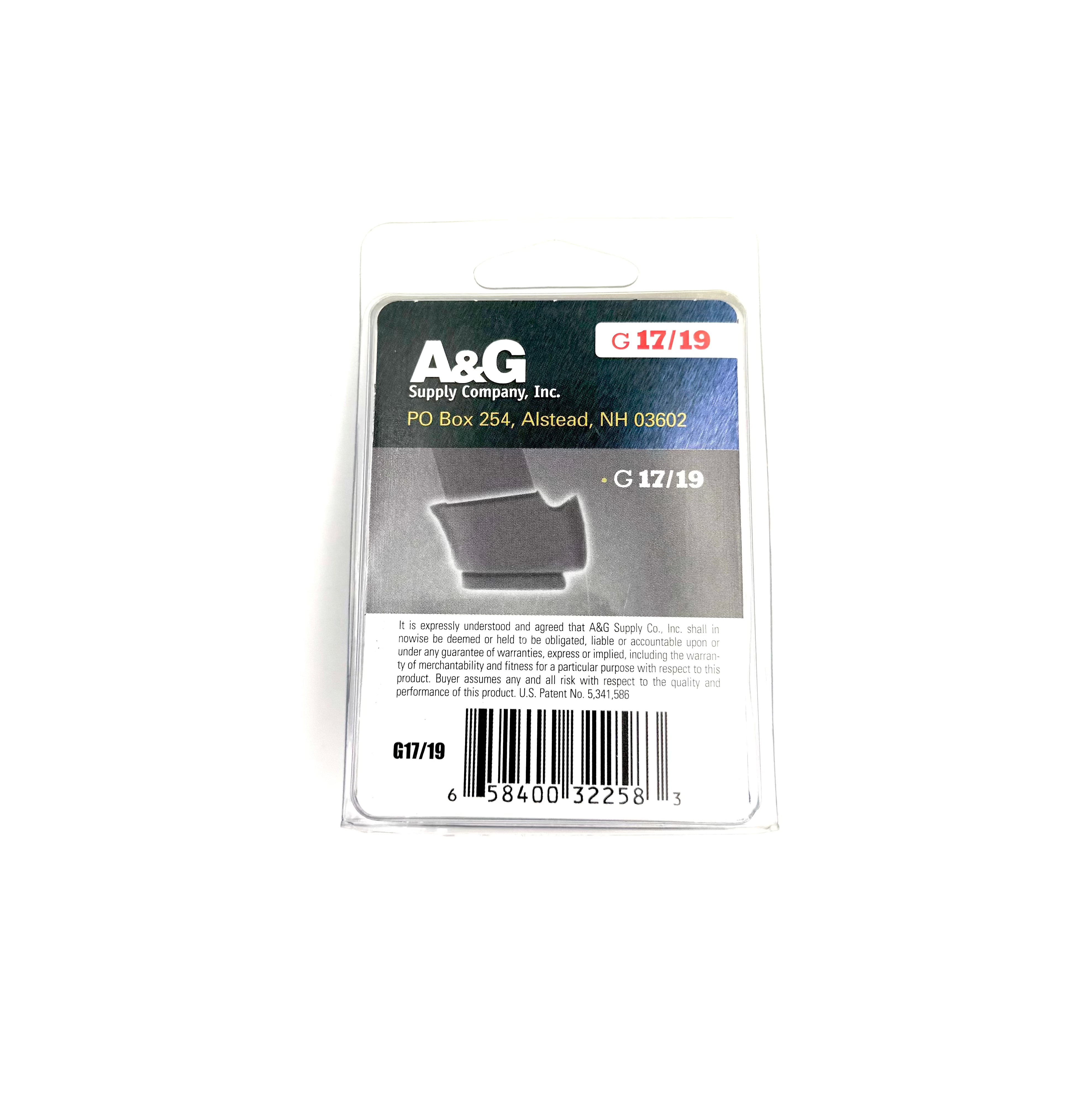 Packaged product with A&G Supply Company label on a white background