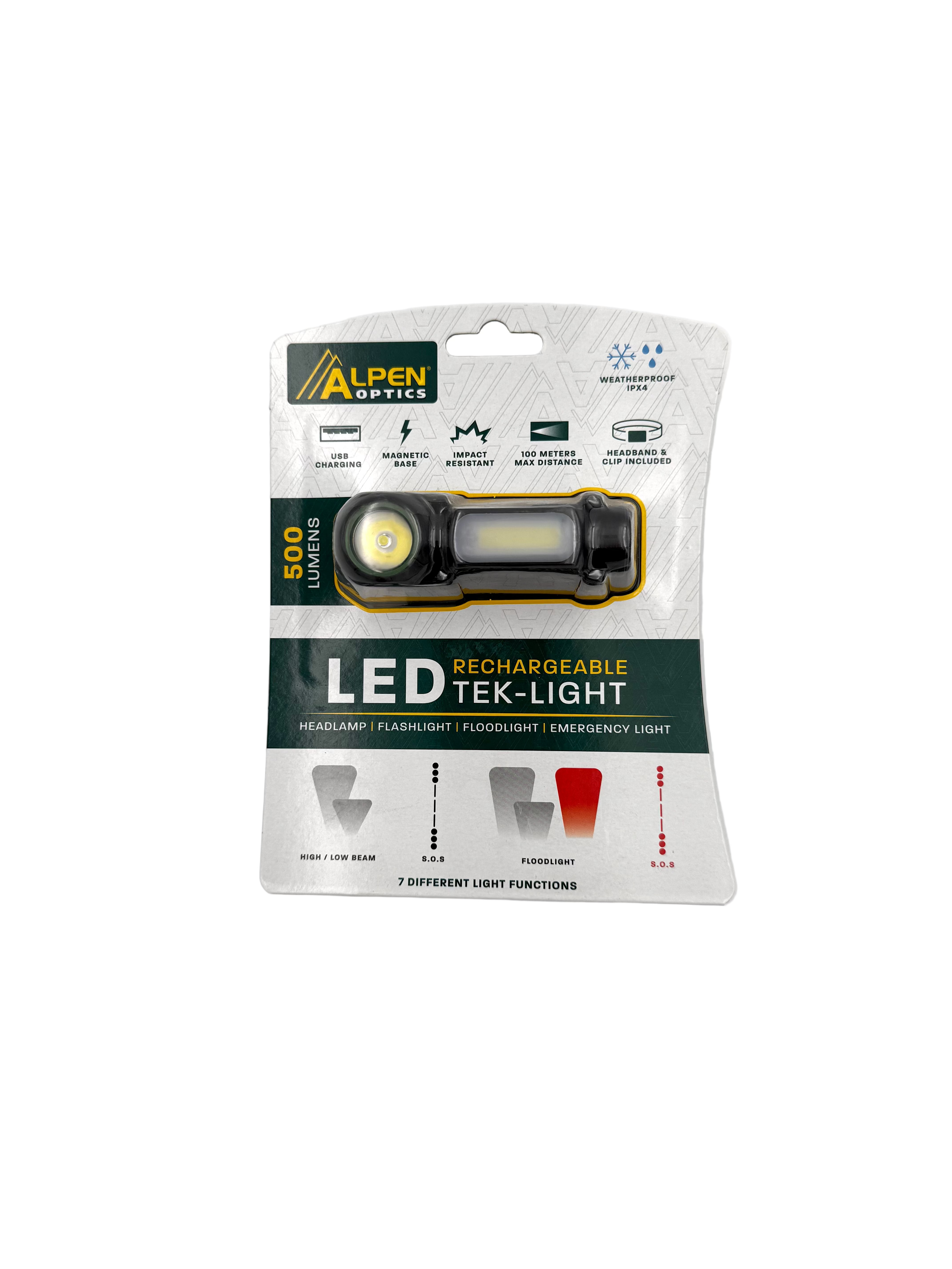 Alpen Optics LED Rechargeable Tek-Light 500 Lumens