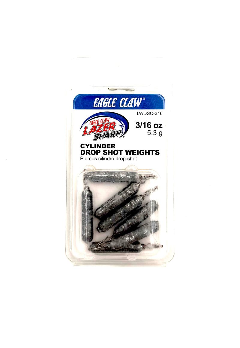Eagle Claw Lazer Sharp Cylinder Drop Shot Weights - 7pk - Haag Ventures