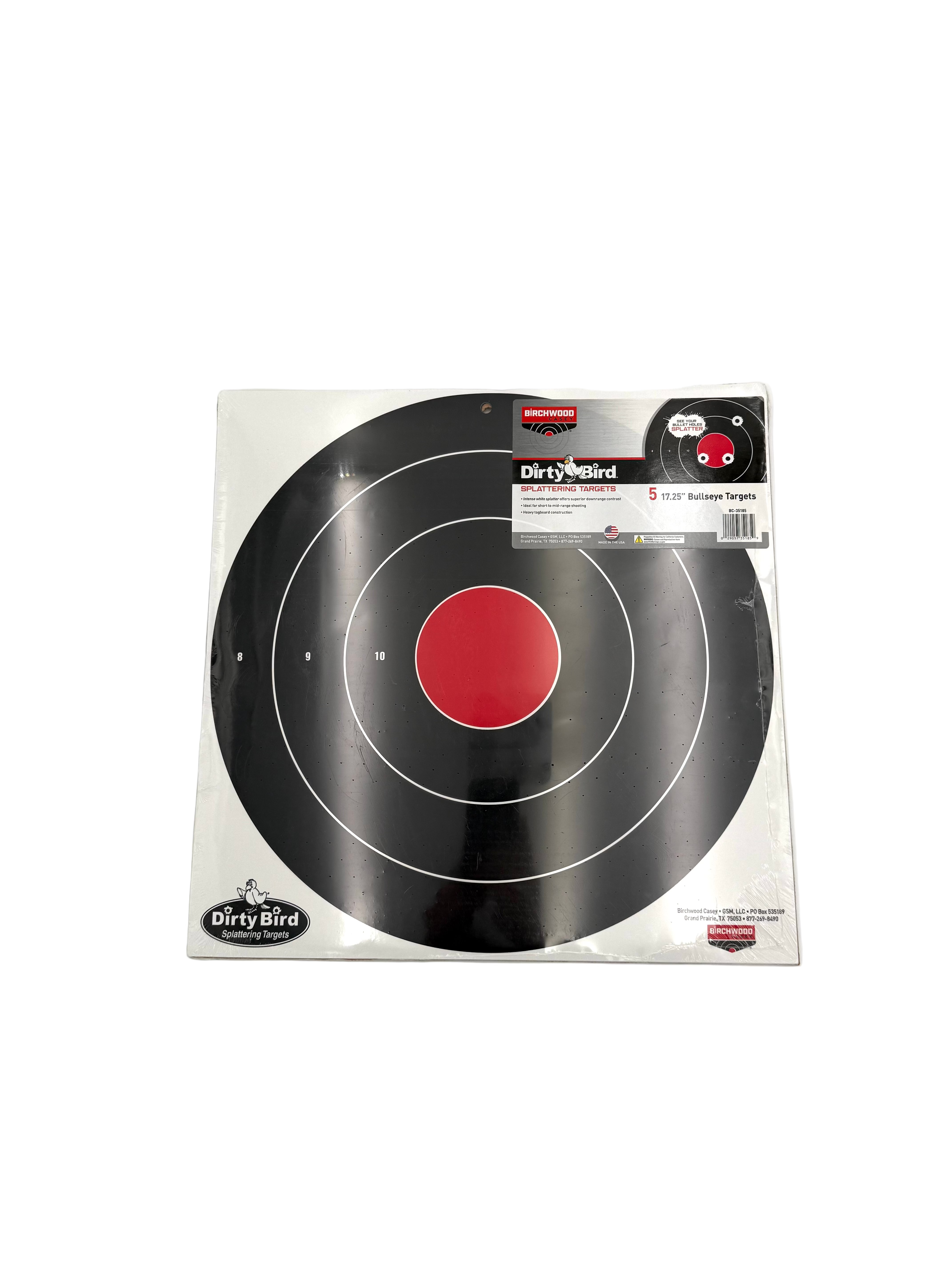 Birchwood Casey Dirty Bird Splattering Bullseye Targets, 17.25”, 5pk