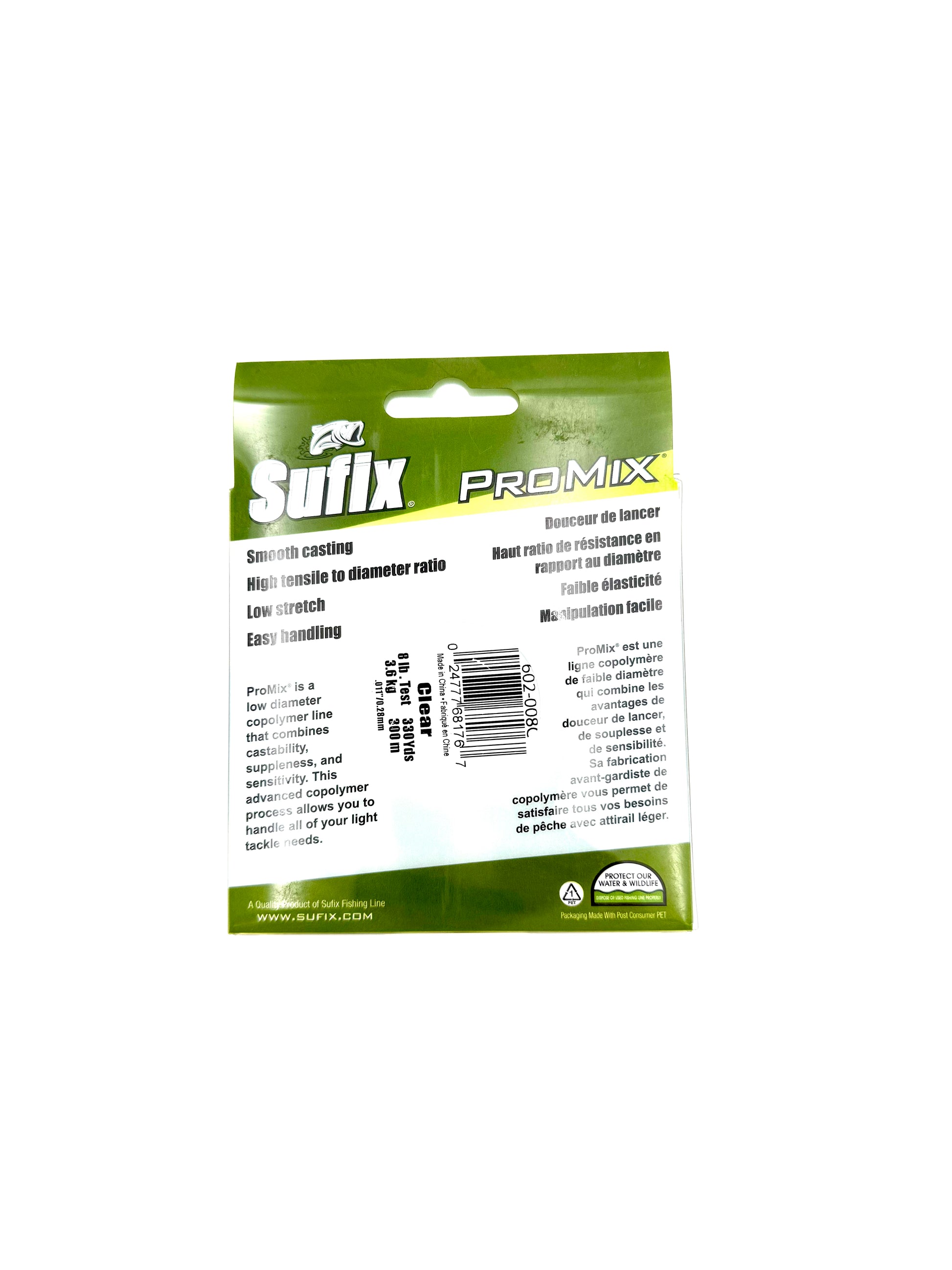 Sufix ProMix Clear Line 8lb 3.6kg 330yds 300m 0.011” 0.28mm - Haag Ventures