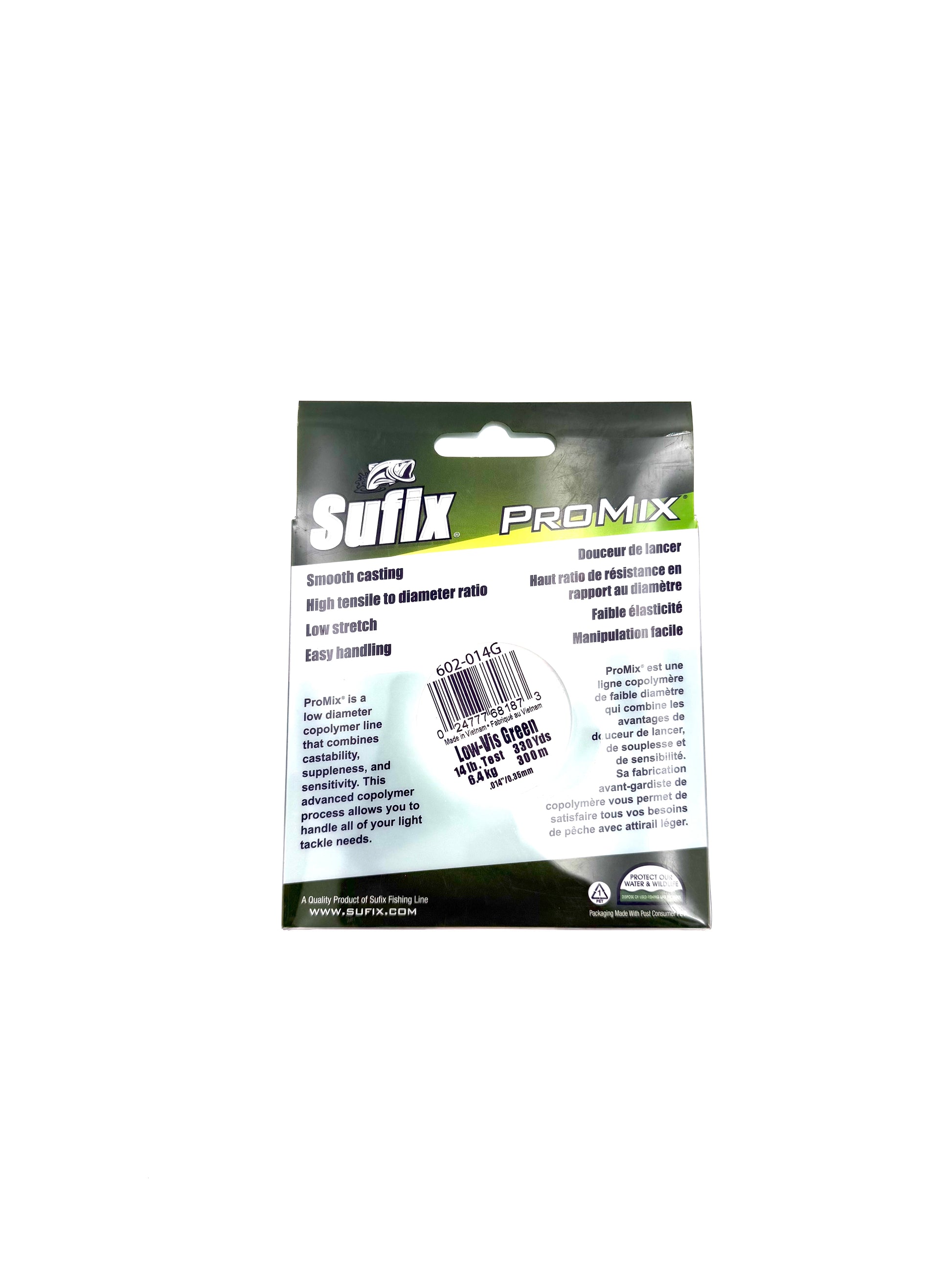 Sufix ProMix Low-Vis Green 14lb 6.4kg 330yds 300m 0.014” 0.35mm - Haag Ventures