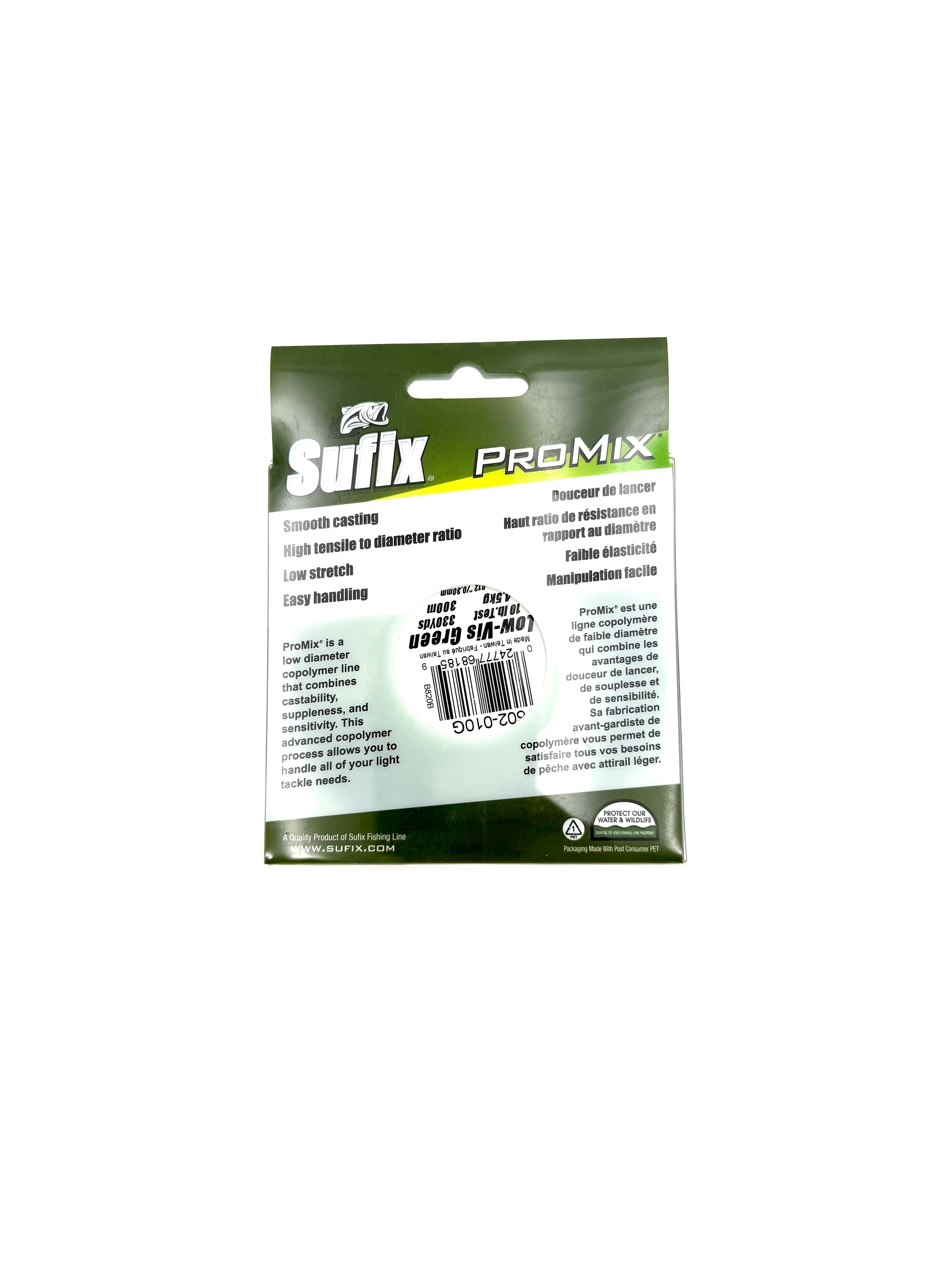 Sufix ProMix Low-Vis Green 10lb 4.5kg 330yds 300m 0.012” 0.30mm - Haag Ventures