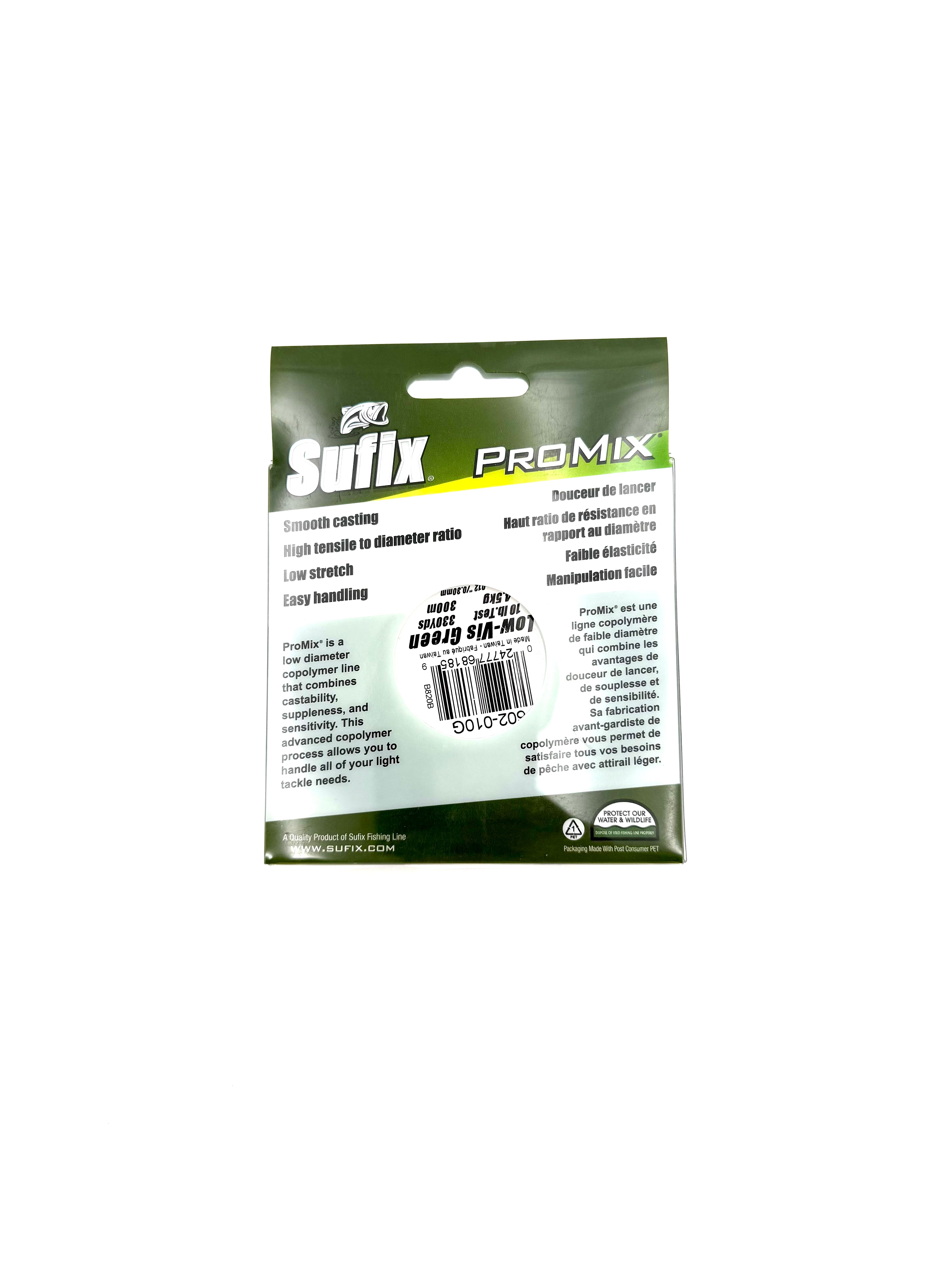 Sufix ProMix Low-Vis Green 10lb 4.5kg 330yds 300m 0.012” 0.30mm - Haag Ventures