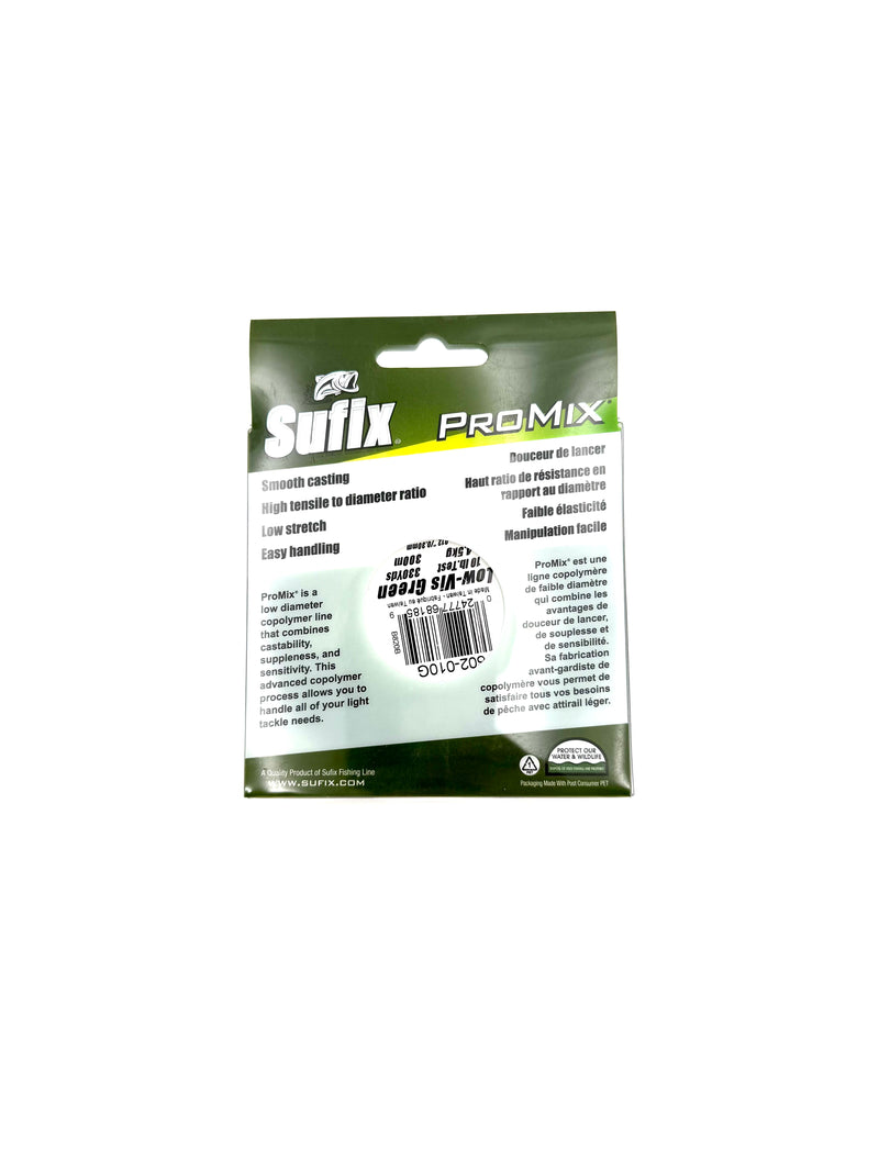 Sufix ProMix Low-Vis Green 10lb 4.5kg 330yds 300m 0.012” 0.30mm - Haag Ventures