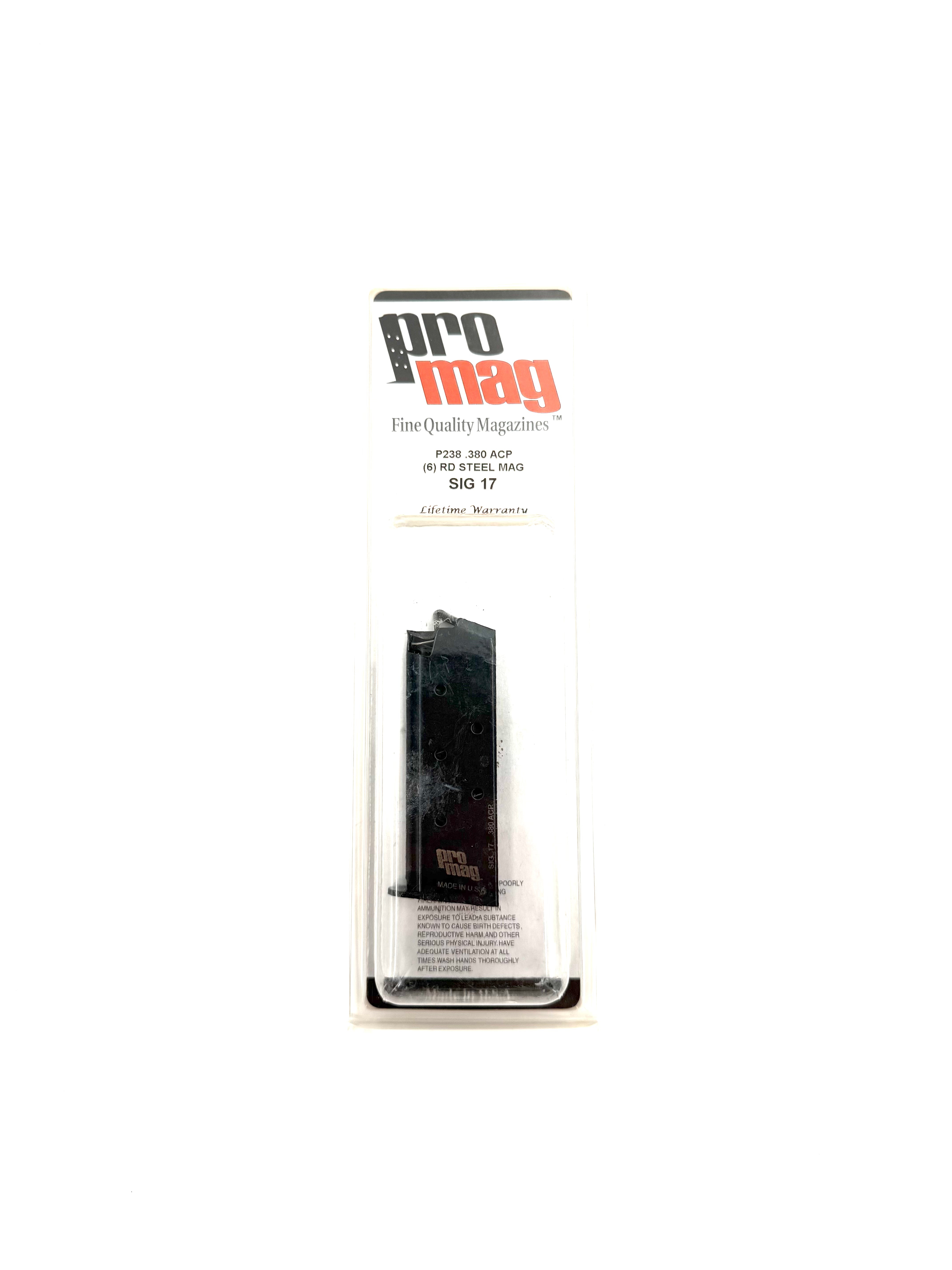 ProMag P238 .380 ACP 6rd Steel Magazine SIG 17 - Haag Ventures