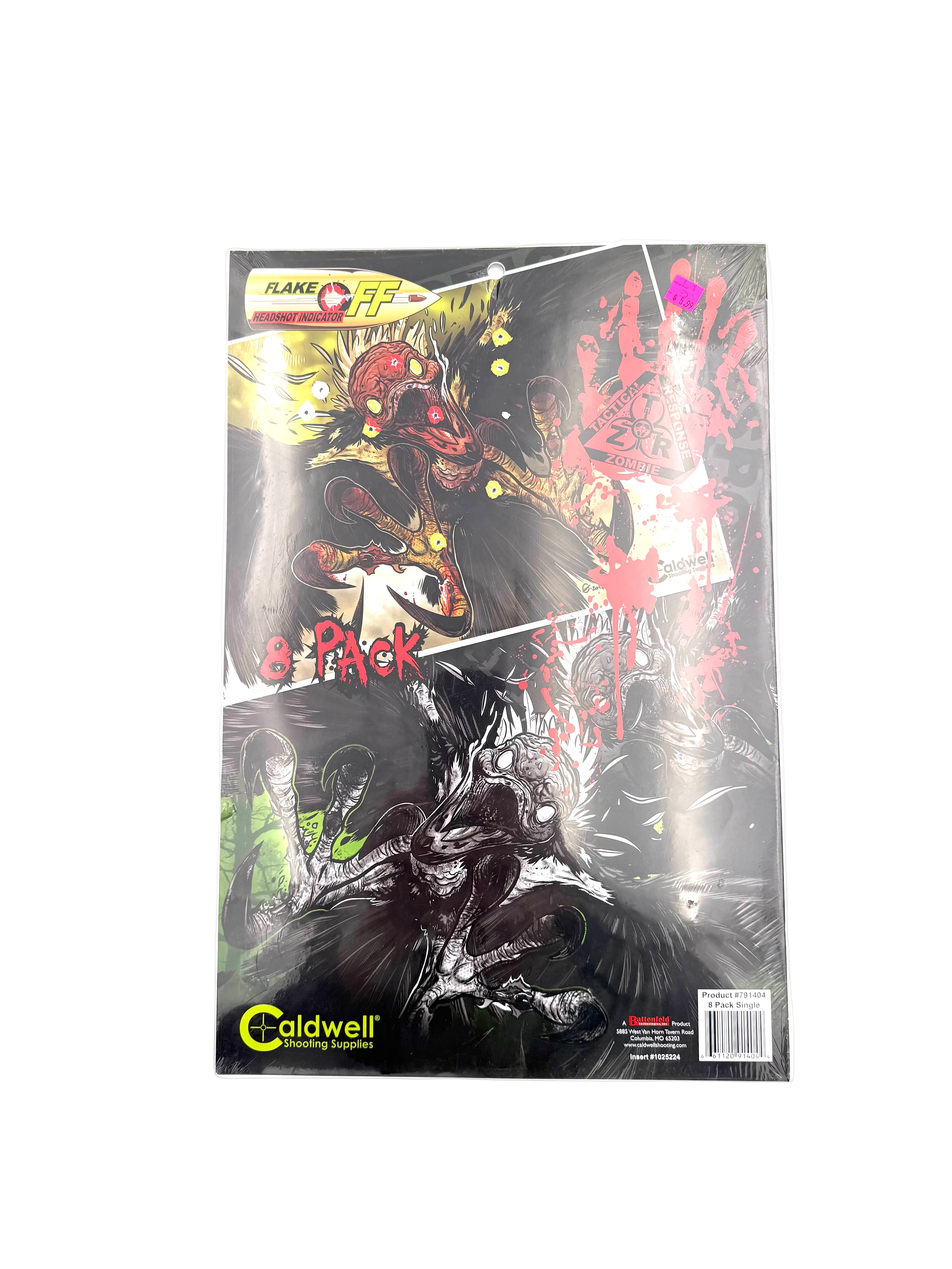 Caldwell Flake Off Headshot Indicator Targets - Zombie Tactical Response 8pk