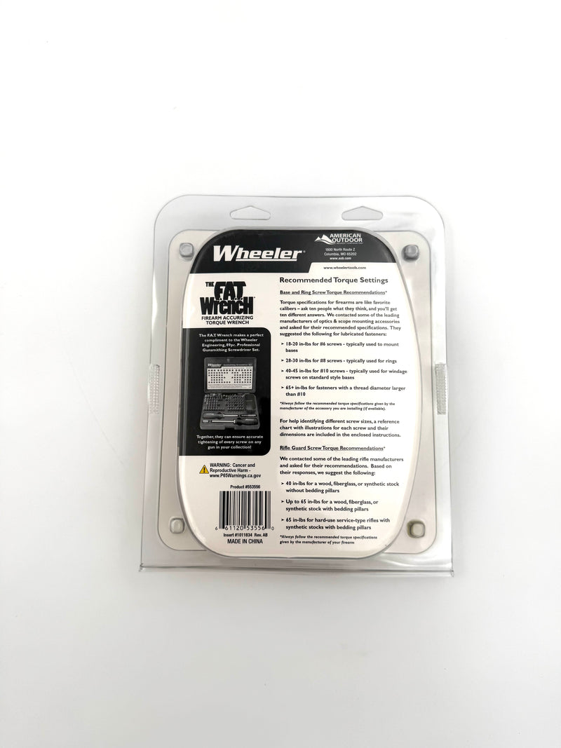 Wheeler The Fat Wrench - Firearm Accurizing Torque Wrench - Haag Ventures