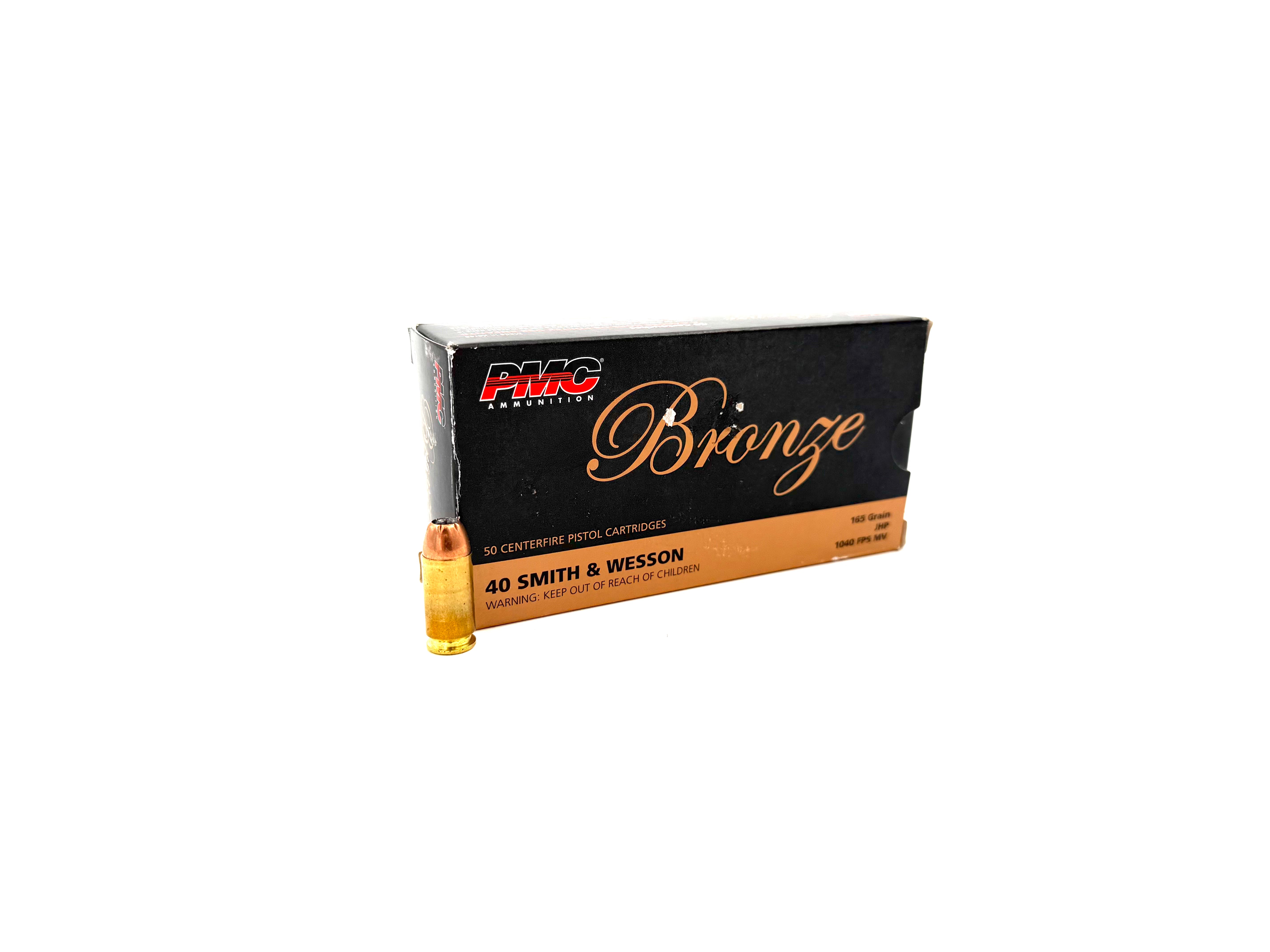 PMC Ammunition Bronze 40 S&W 165gr JHP - 50ct