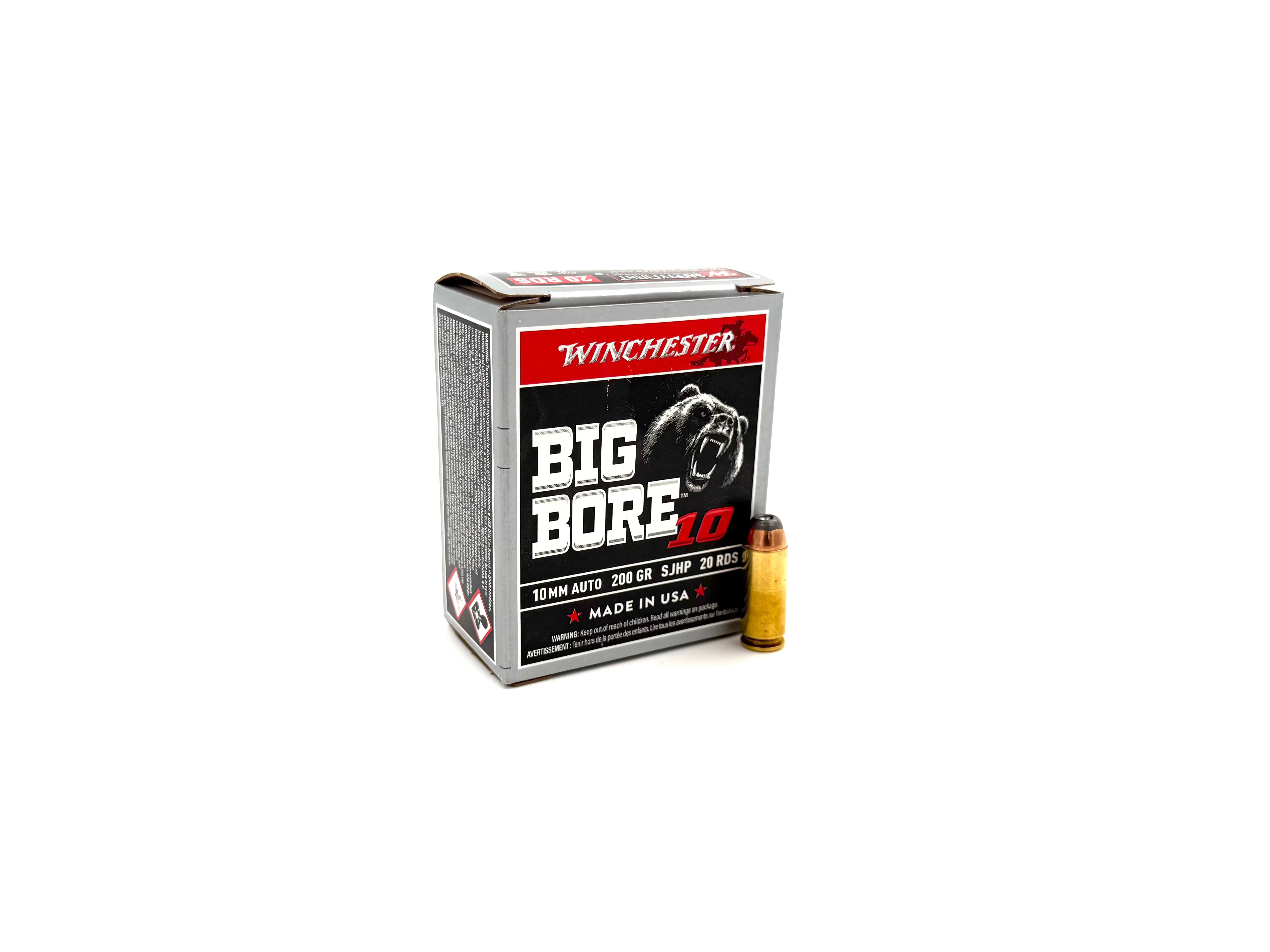 Winchester 10mm Auto 200gr SJHP Big Bore - 20ct