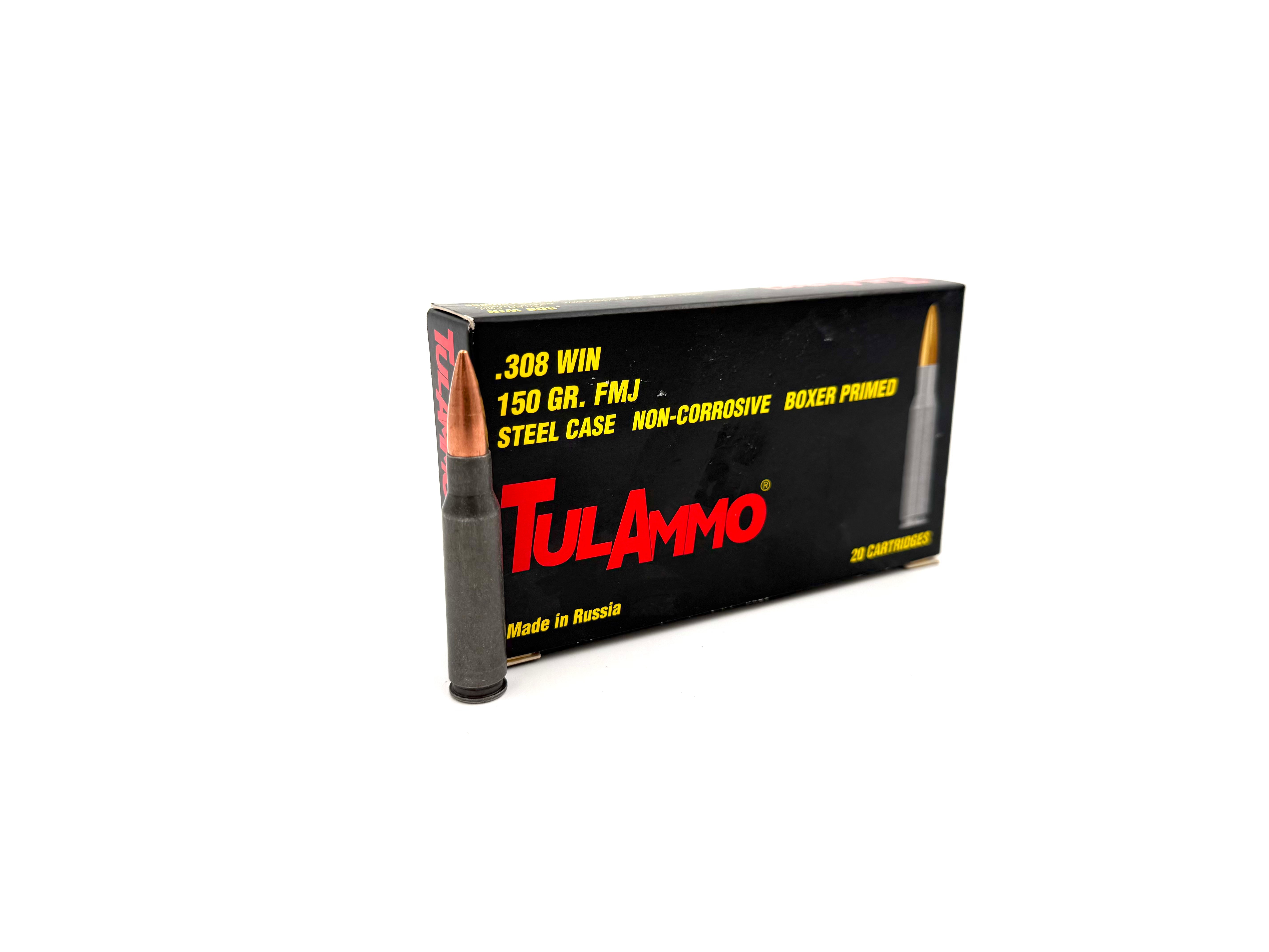 Tul Ammo 308 WIN 150gr FMJ Steel Case - 20ct