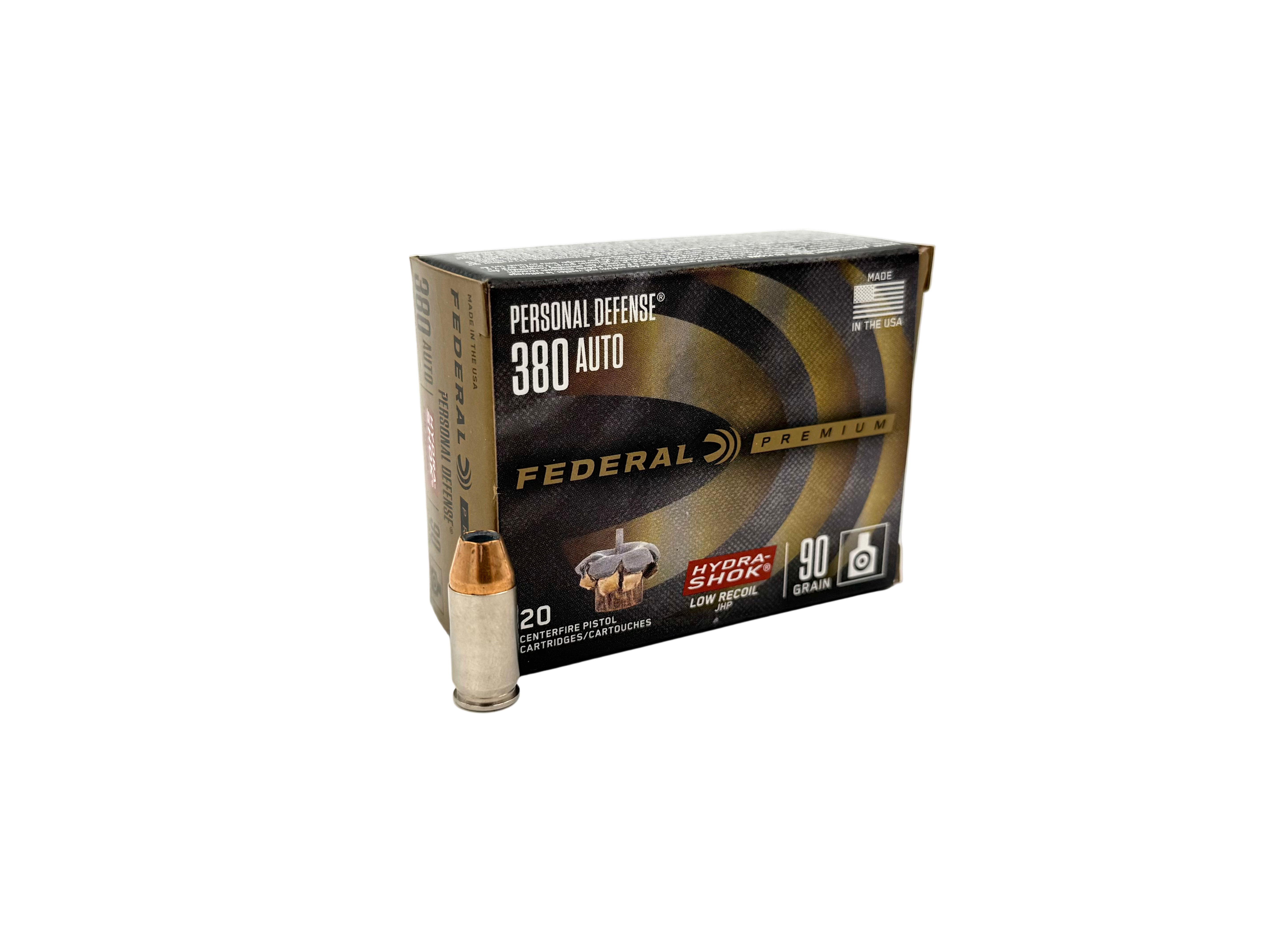 Federal Hydra-Shok Personal Defense 380 Auto 90gr - 20ct
