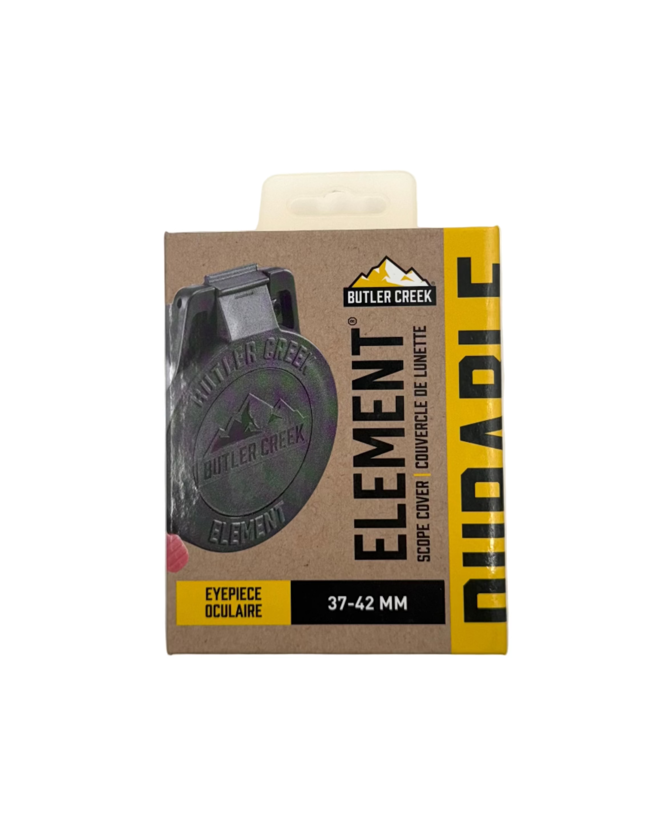 Butler Creek Element scope cover packaging on a white background