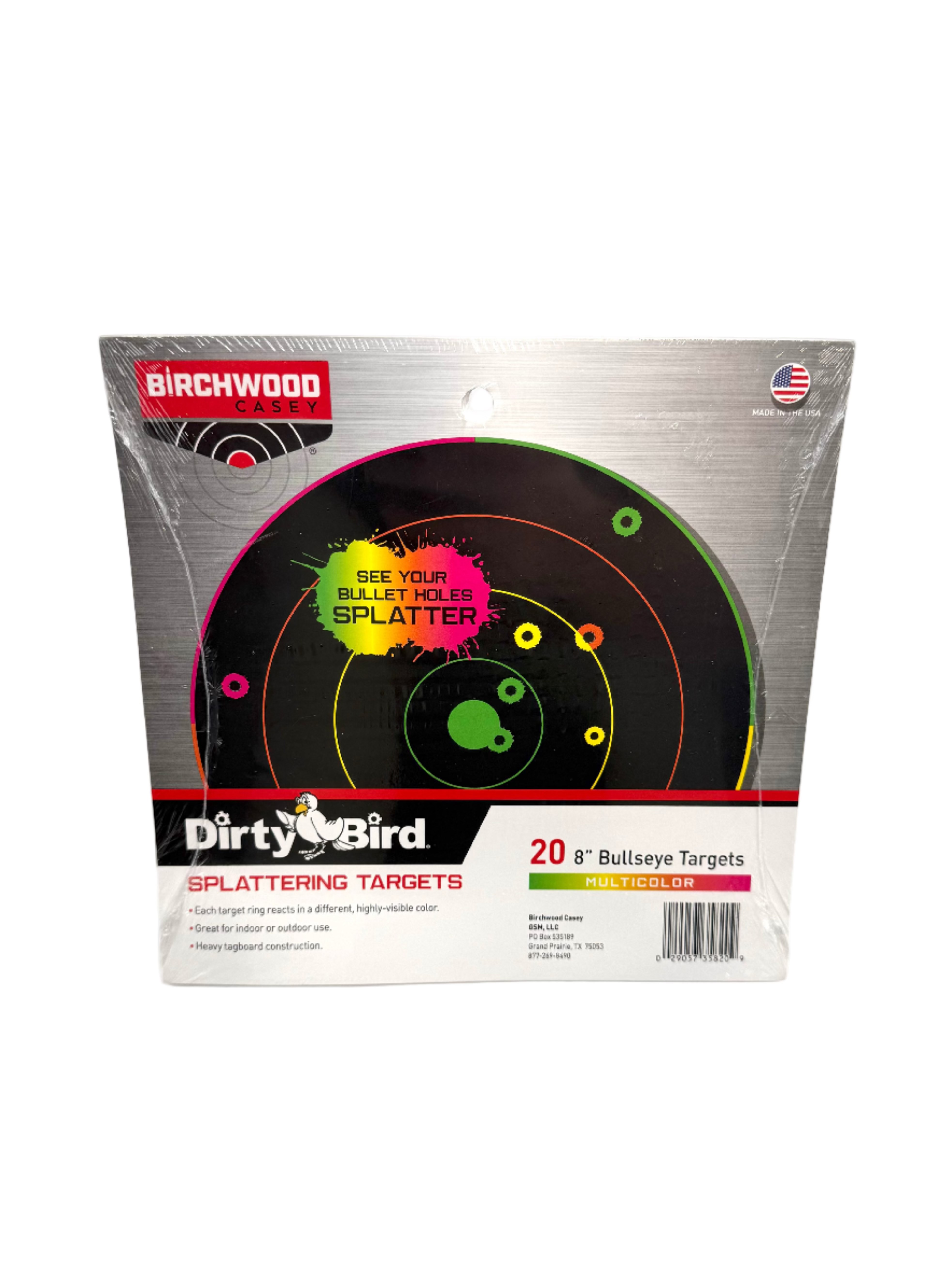 Birchwood Casey Dirty Bird Splattering Targets Multicolor - 8” 20pk