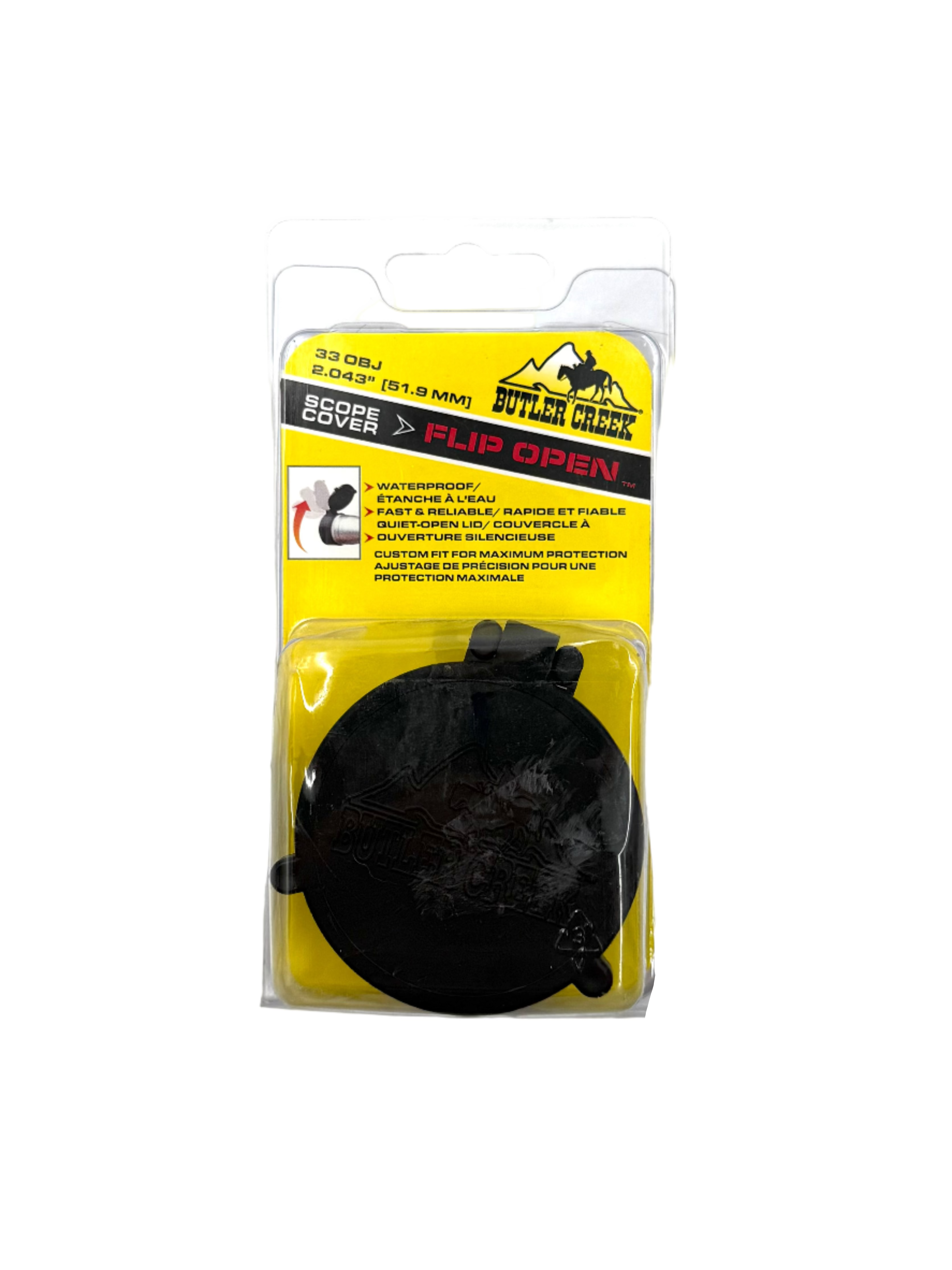 Butler Creek Flip Open Scope Cover - 33obj. 2.043” (51.9mm) #30330